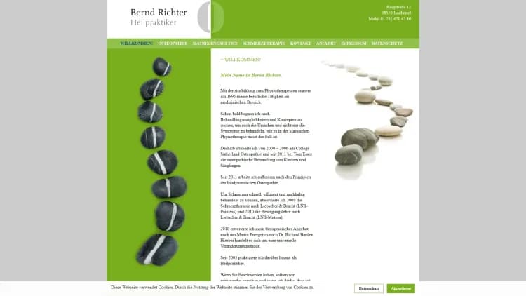 Bernd Richter Physiotherapeut Isenbüttel Osteopathie Behandlung Willkommen!