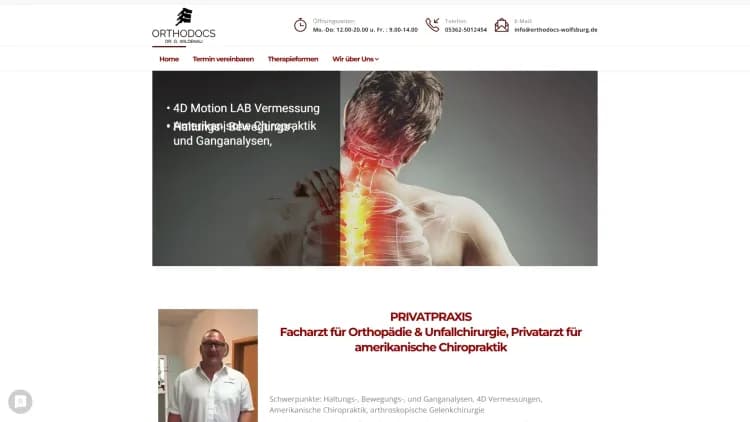 PRIVATPRAXIS Facharzt für Orthopädie & Unfallchirurgie, Privatarzt für amerikanische Chiropraktik