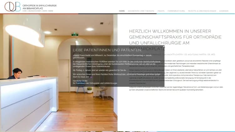 Gemeinschaftspraxis für Orthopädie und Unfallchirurgie am Bismarckplatz