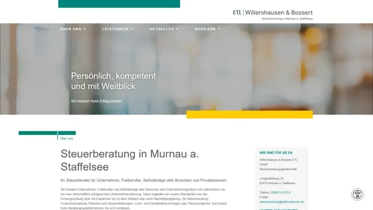 ETL Willershausen & Bossert – Steuerberatung in Murnau a. Staffelsee
