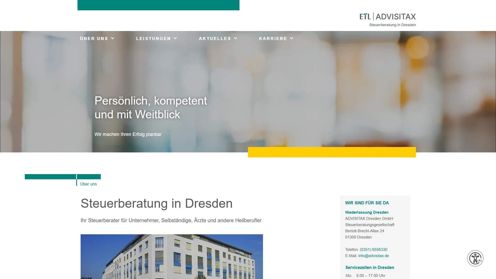 ETL ADVISITAX Dresden — Website