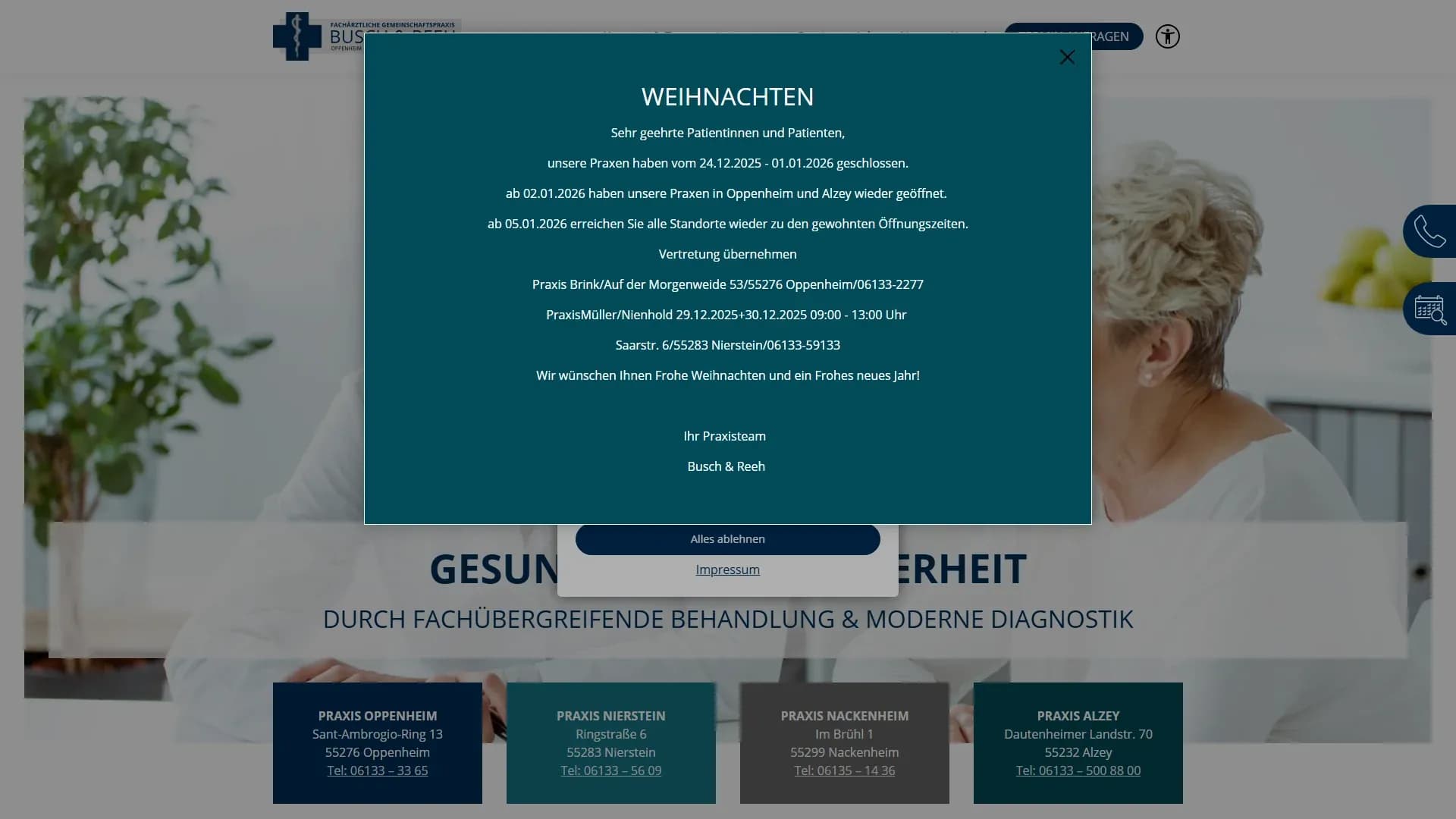 Ärztehaus Alzey — Website