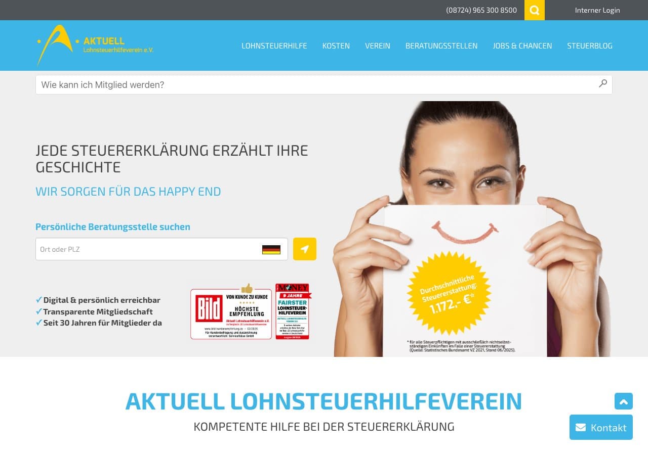 Aktuell Lohnsteuerhilfeverein