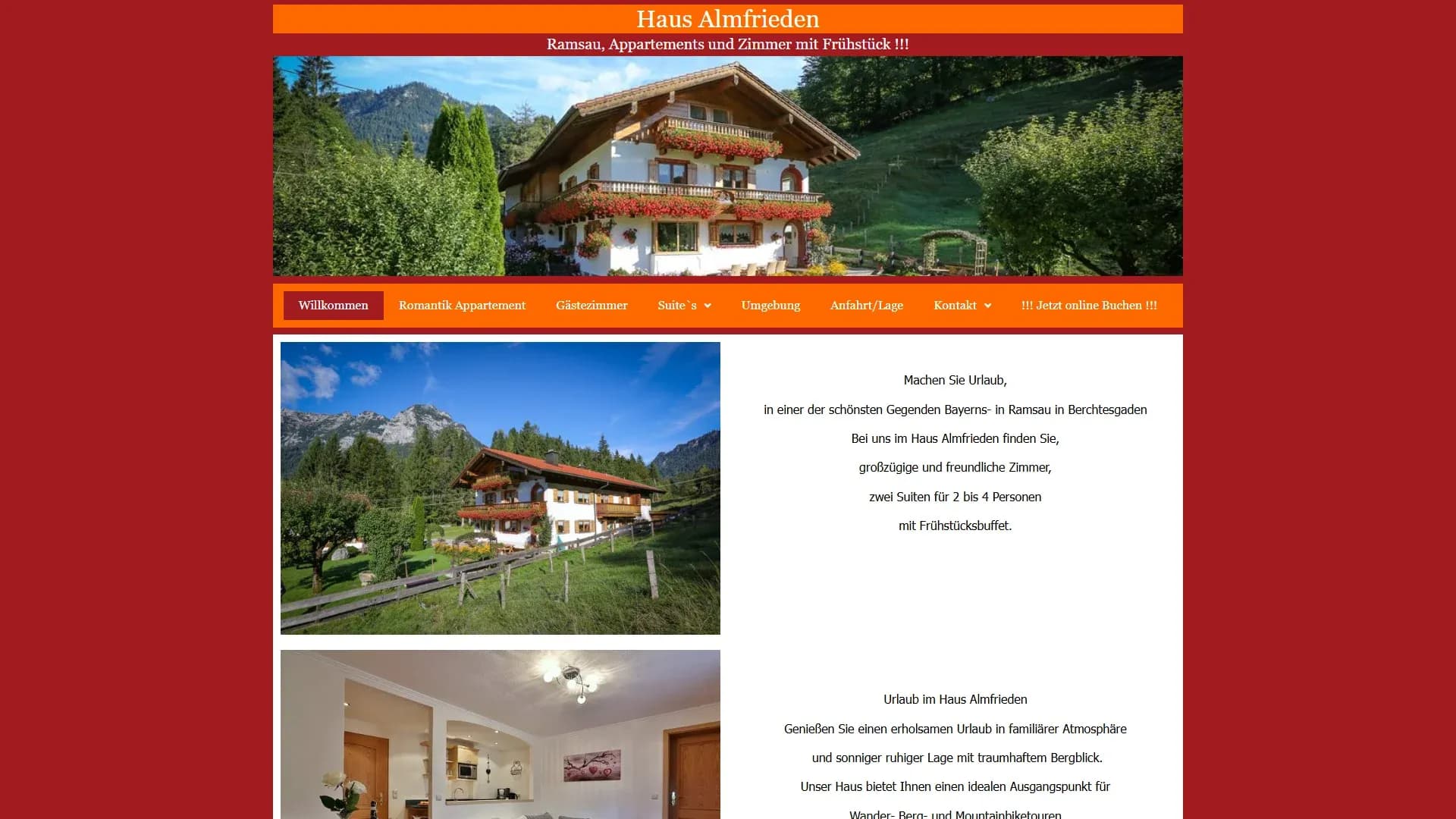 Almhotel — Website