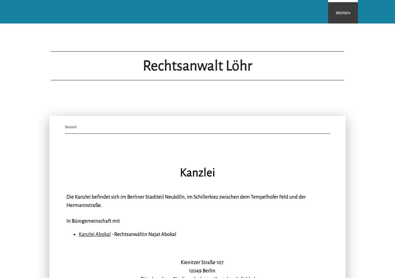 Rechtsanwalt Löhr