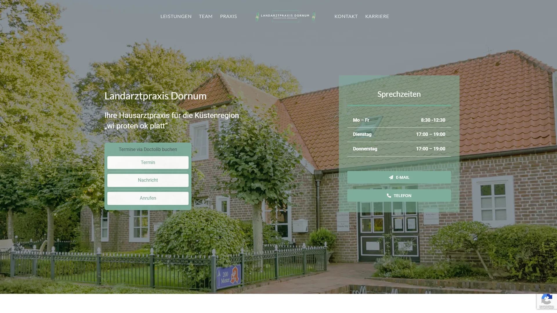 Landarztpraxis Dornum — Website