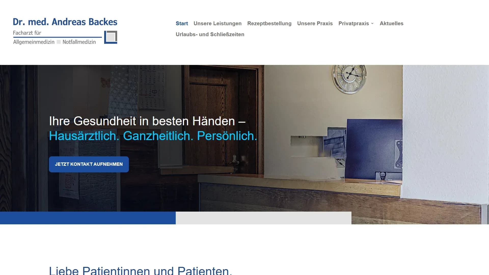 Arztpraxis Dr. Backes — Website