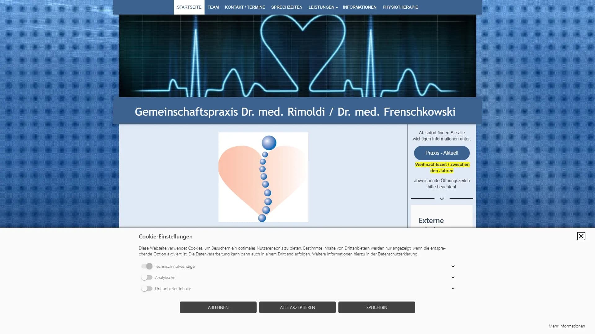 Arztpraxis Weiler — Website