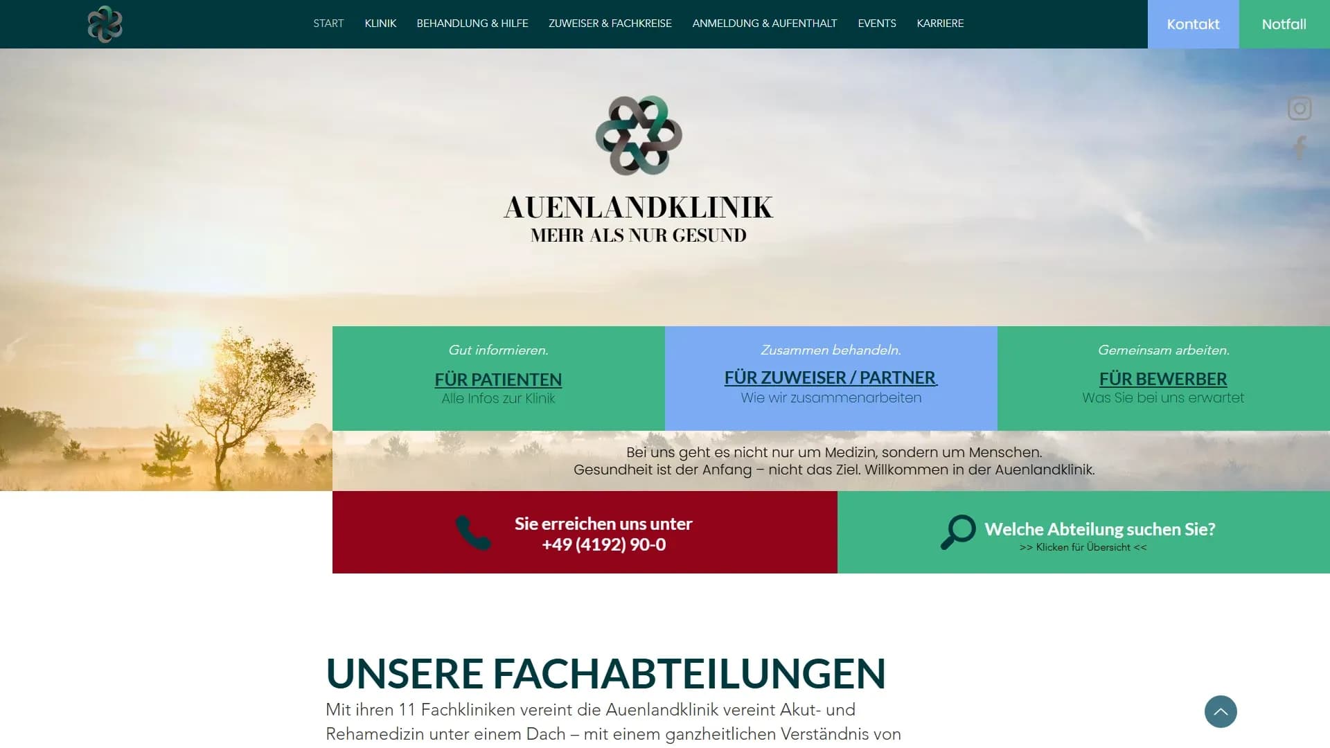 Auenlandklinik Bad Bramstedt — Website