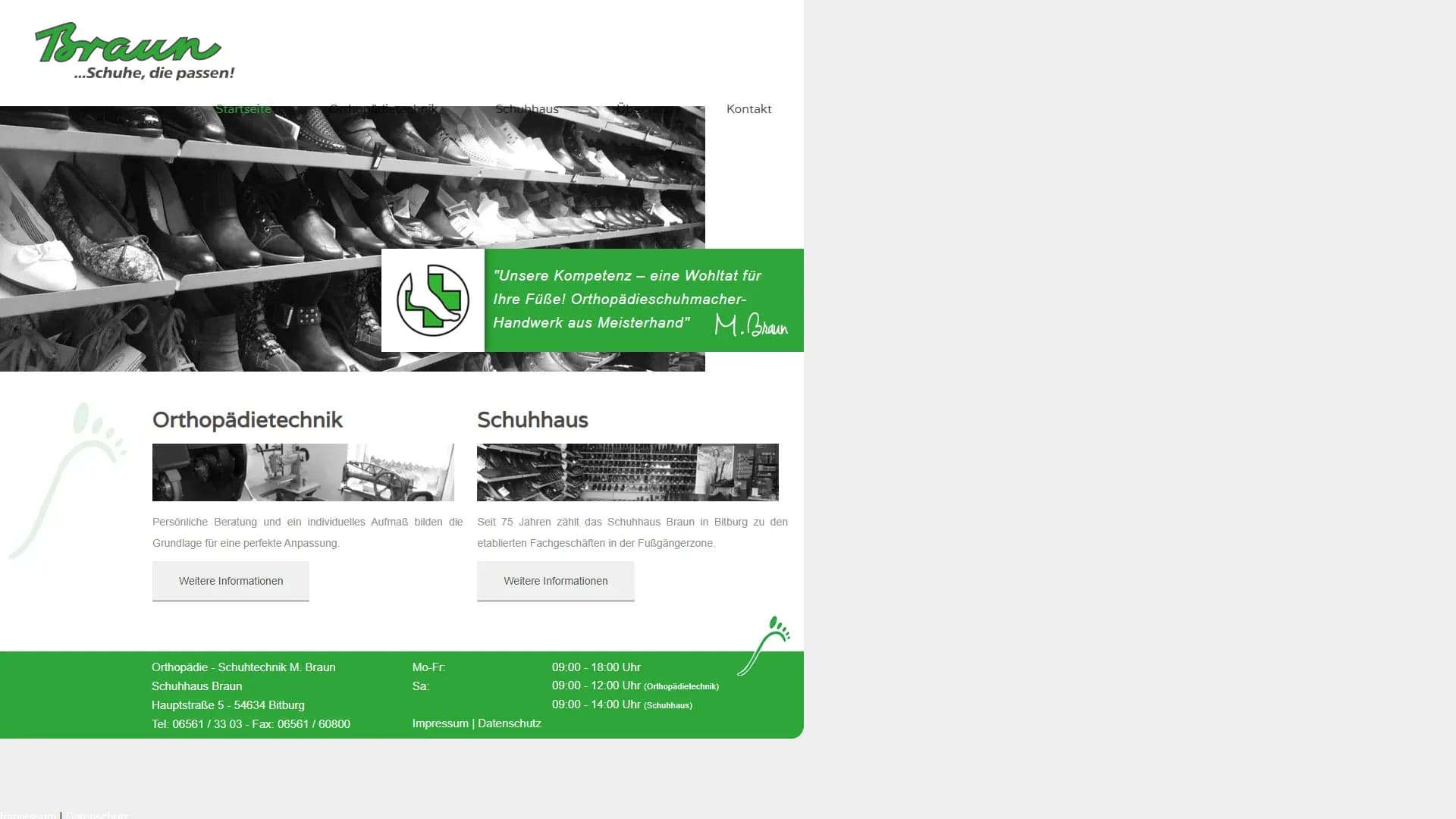 Schuhhaus Braun — Website