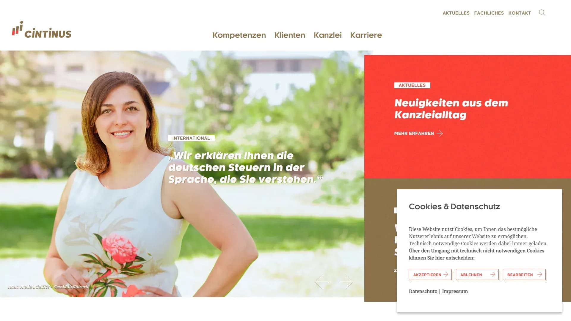 WSR Cintinus Steuerberatungsgesellschaft mbH — Website