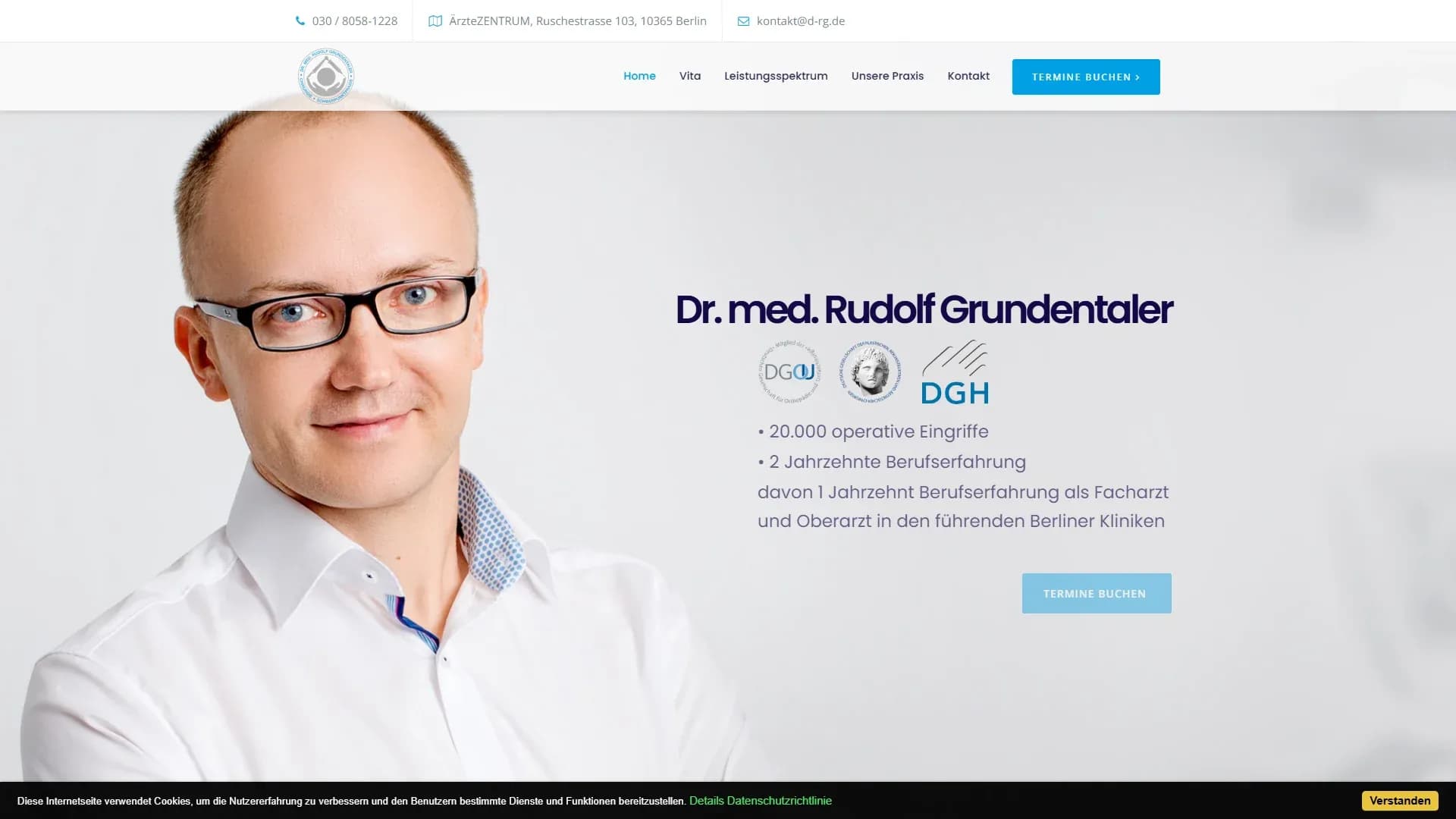 Dr. med. Rudolf Grundentaler — Website