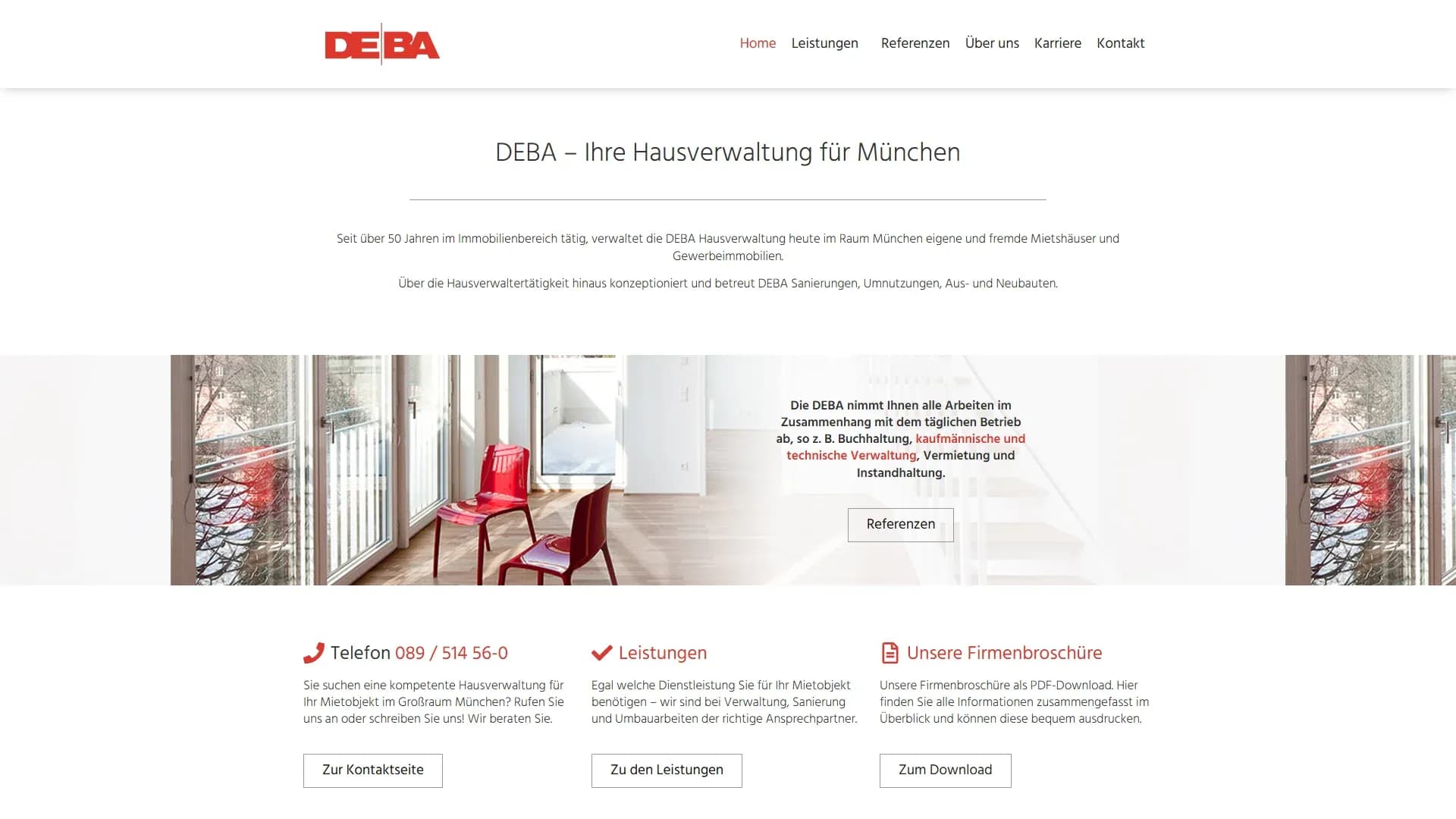 DEBA Beratungs- und Verwaltungsgesellschaft mbH — Website