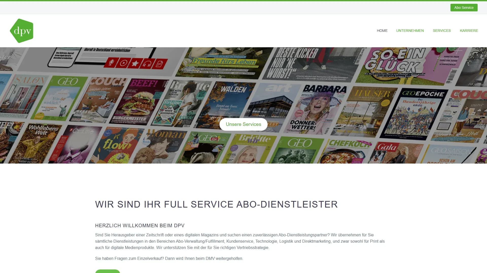 DPV Deutscher Pressevertrieb GmbH — Website