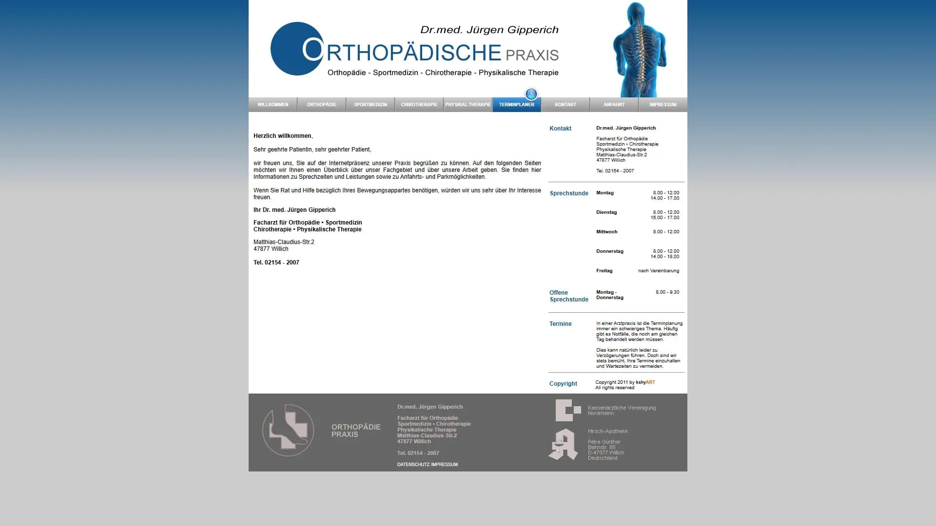 Praxis Dr. med. J�rgen Gipperich — Website