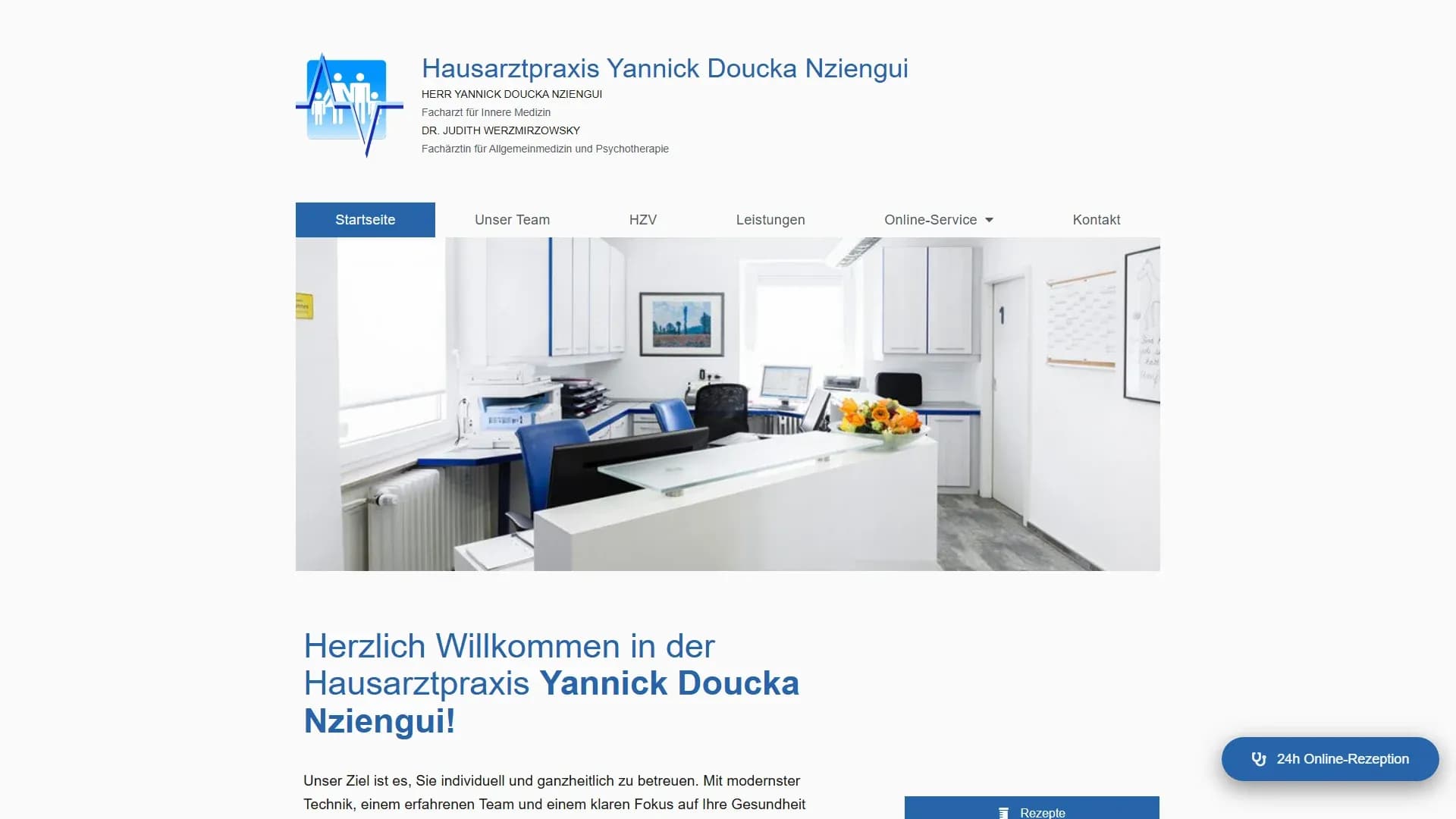 Hausarztpraxis Yannick Doucka Nziengui — Website