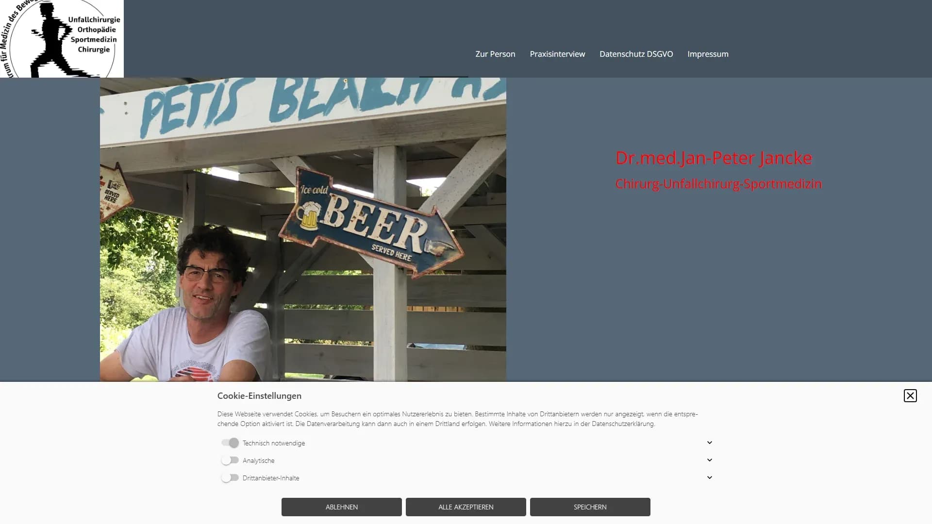 Dr. med. Jan-Peter Jancke — Website