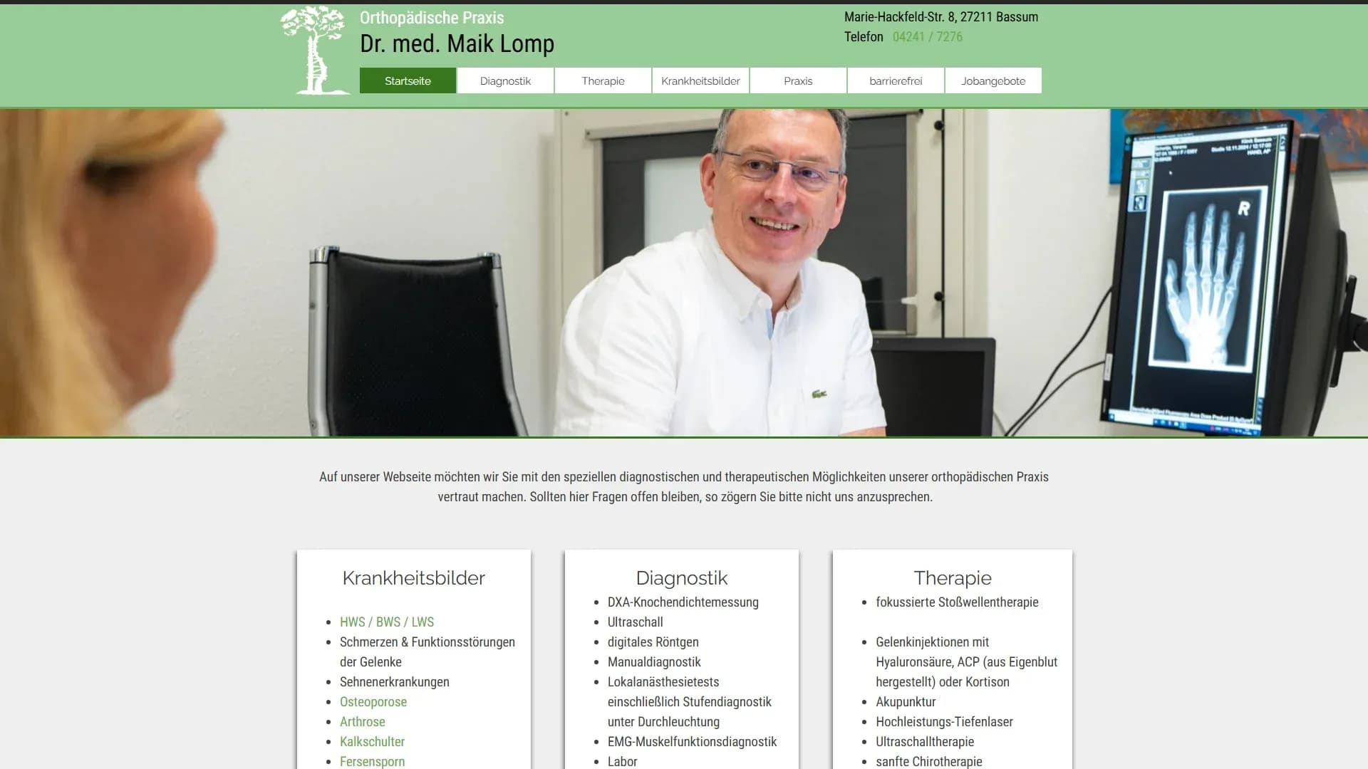 Dr. med. Maik Lomp — Website