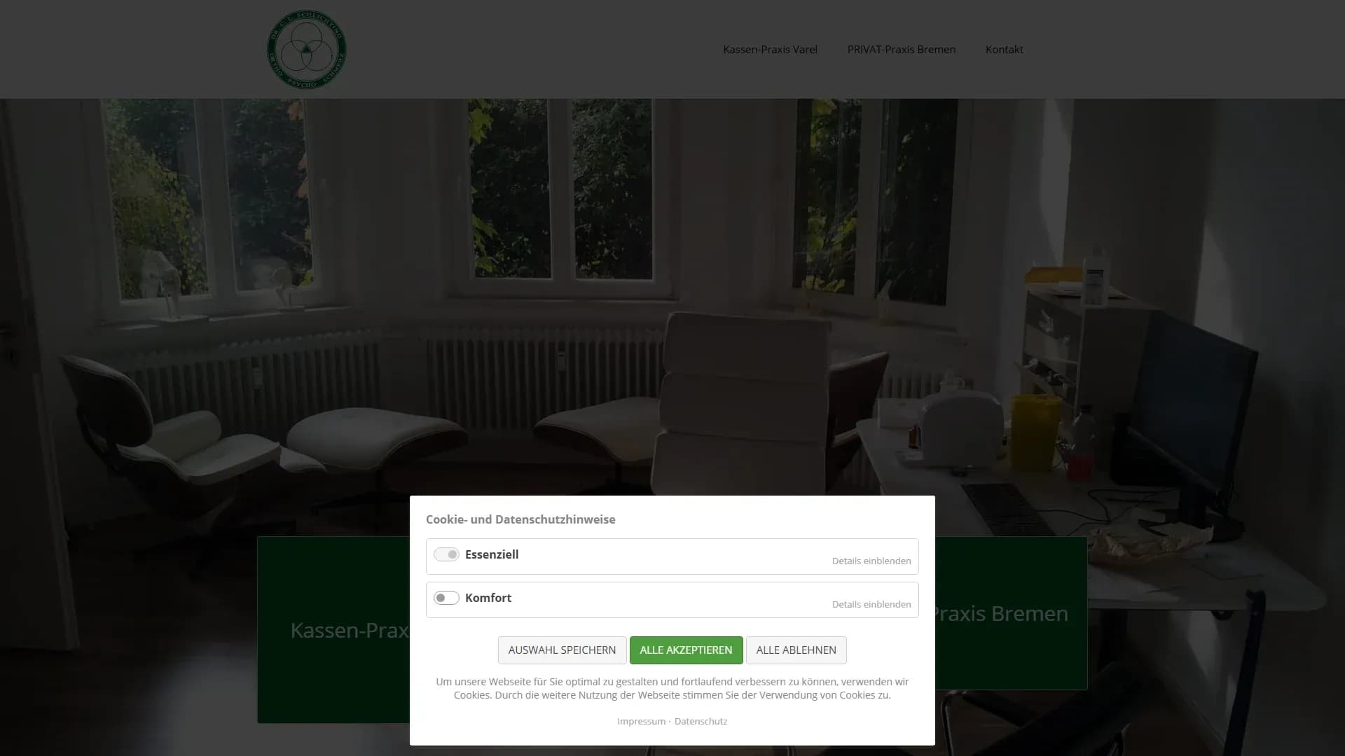 Orthopädische Praxis Dr. Schlichting — Website