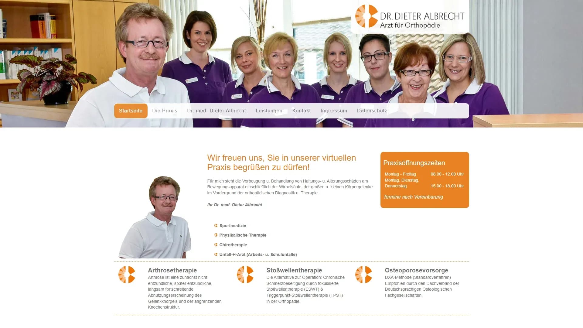 Praxis Dr. med. Dieter Albrecht — Website