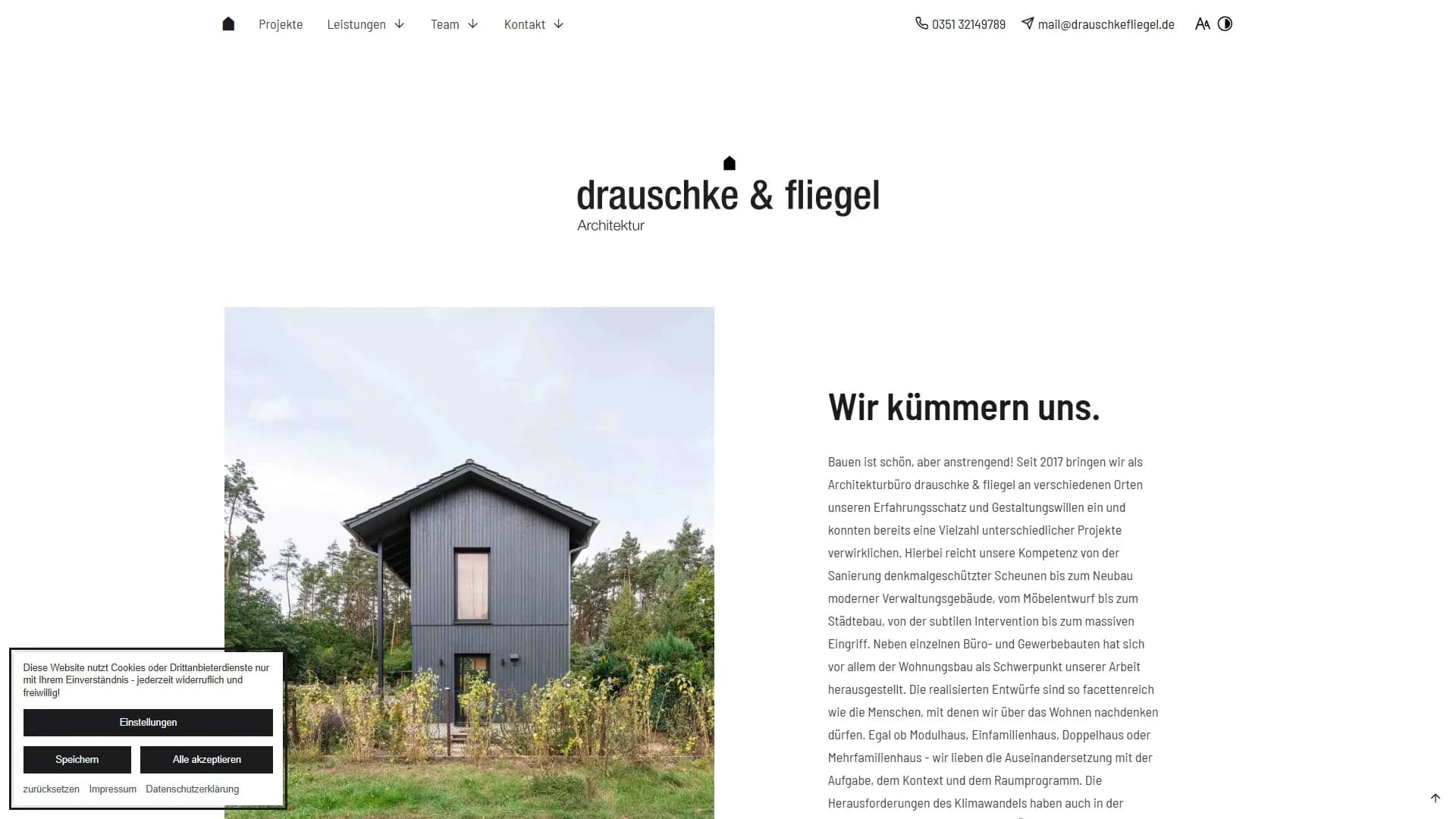drauschke & fliegel Architektur — Website