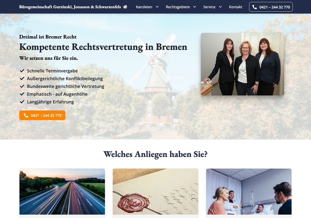 Rechtsanwälte Gurzinski, Jonasson & Schwarzenfels