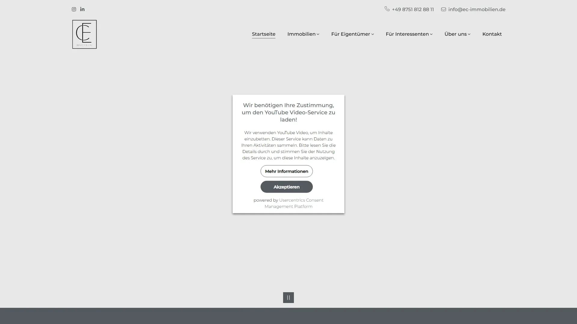 EC Immobilien — Website