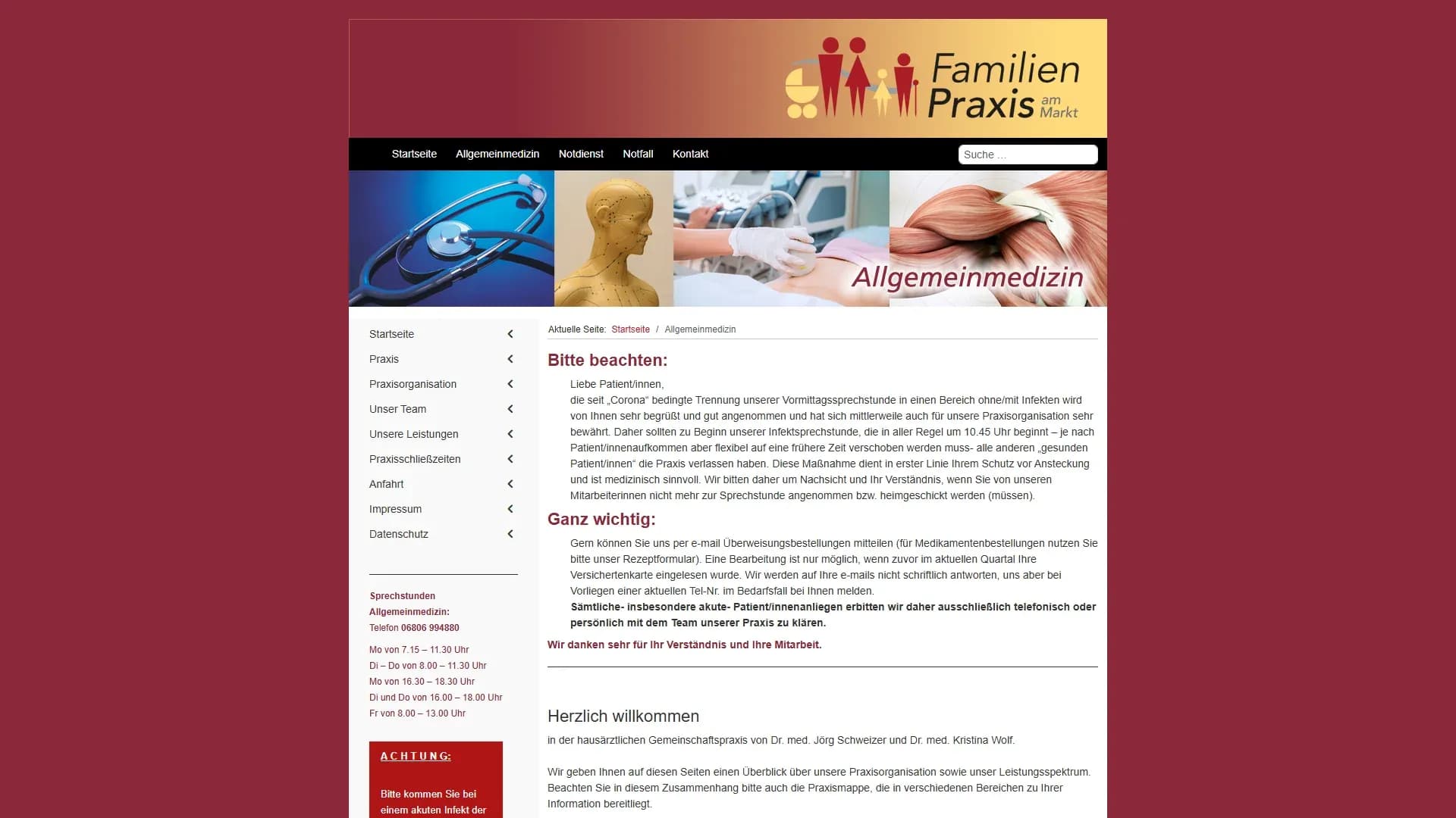 Hausarztpraxis Dr. Müller — Website
