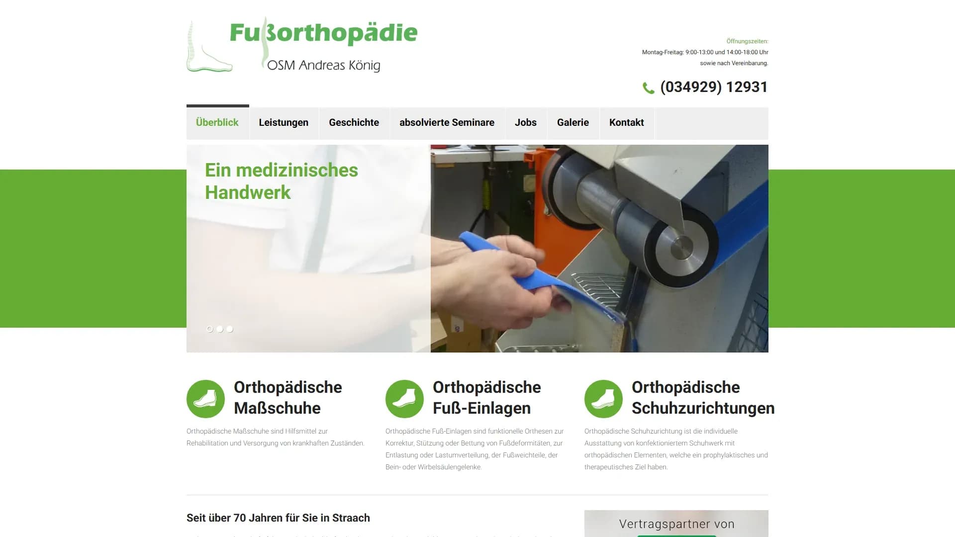 Fußorthopädie OSM Andreas König — Website