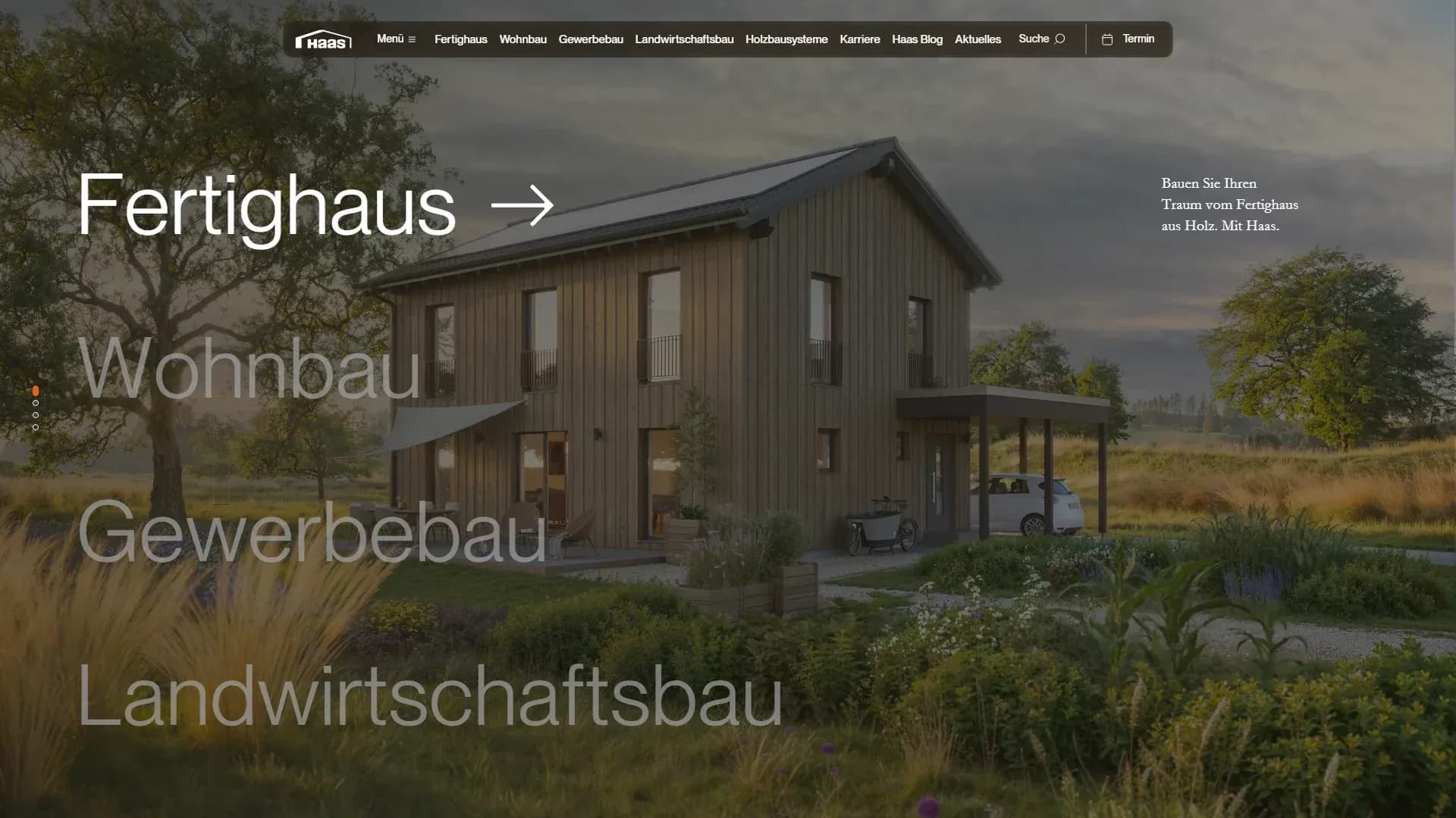 Haas Fertigbau — Website
