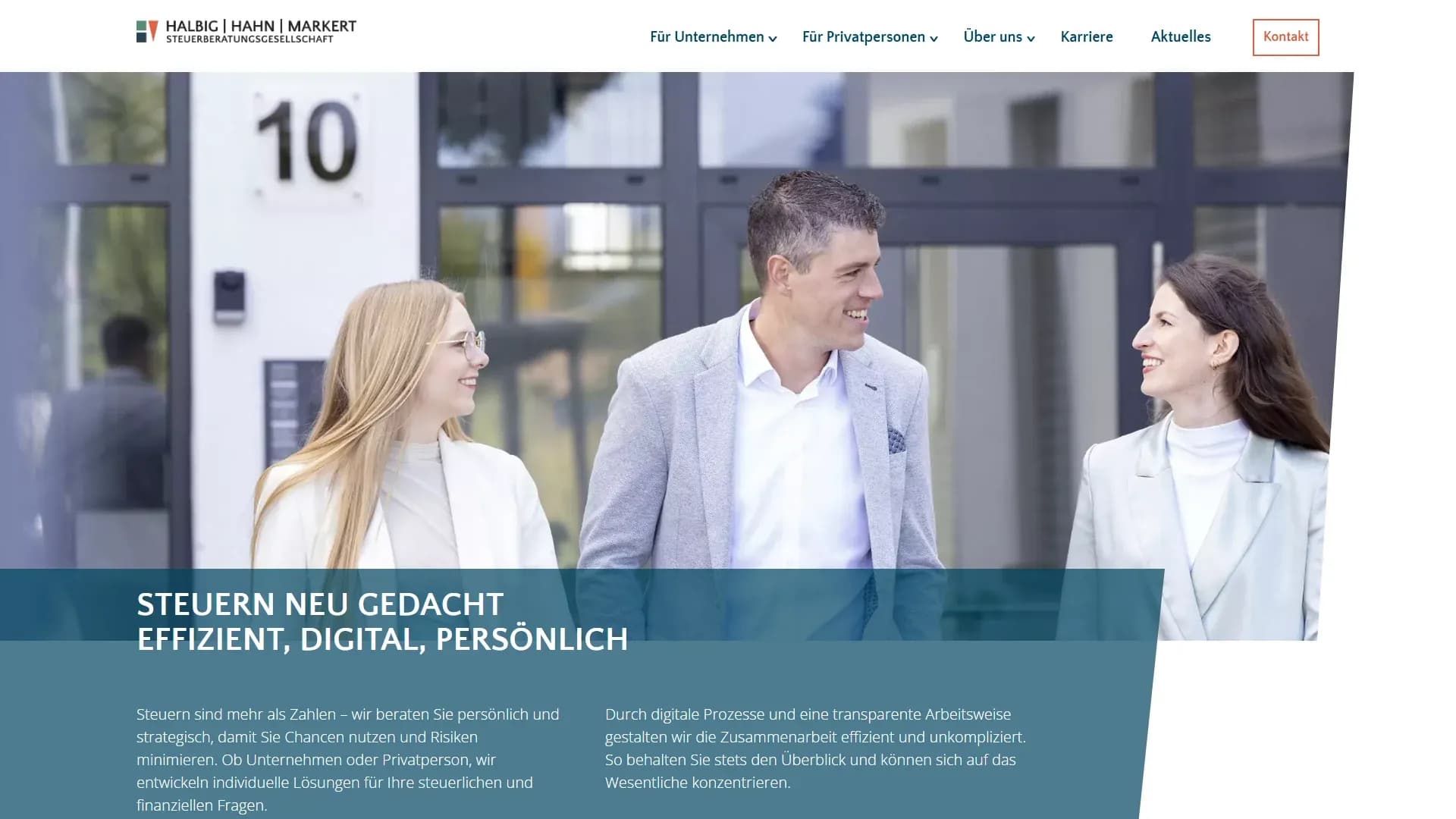 HALBIG | HAHN | MARKERT Steuerberatungsgesellschaft — Website