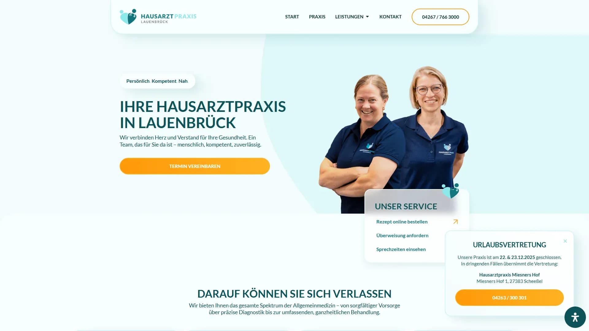 Hausarztpraxis Lauenbrück — Website