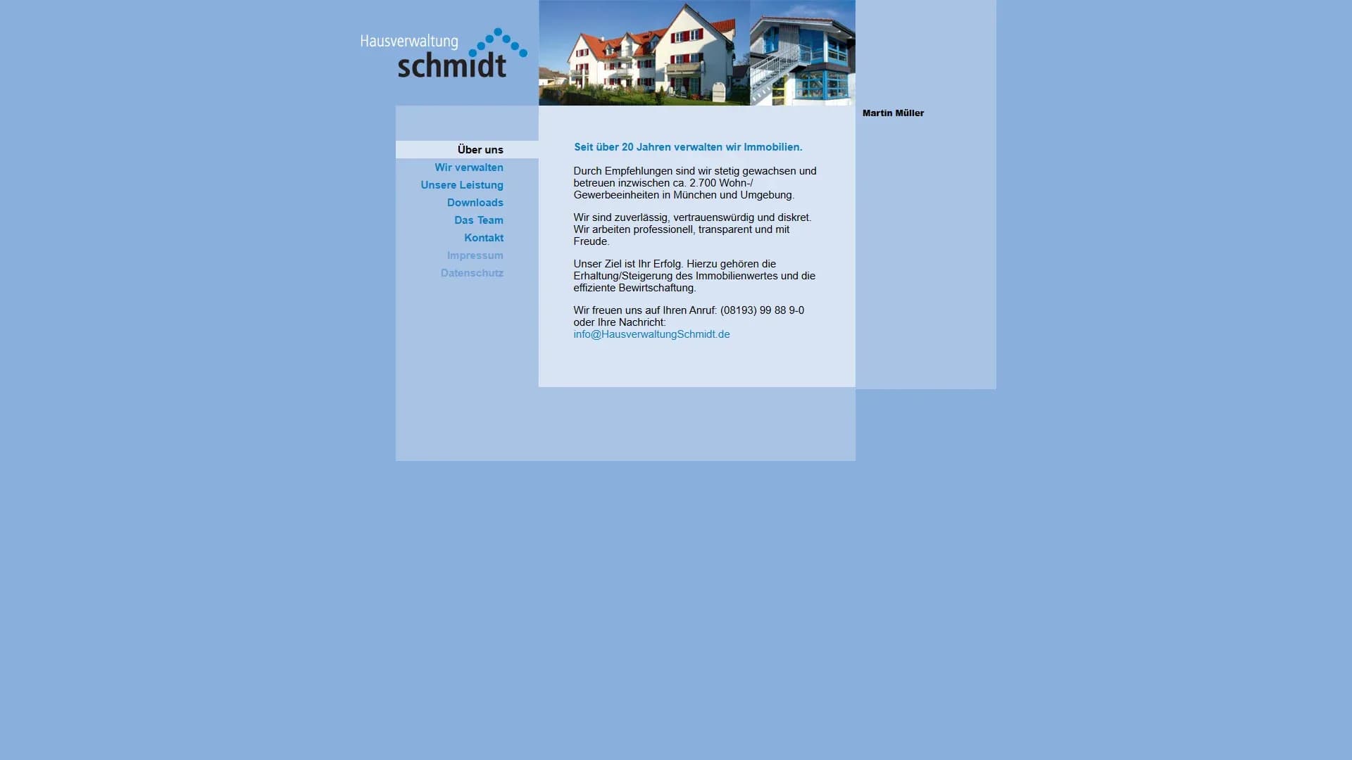 Hausverwaltung Schmidt — Website