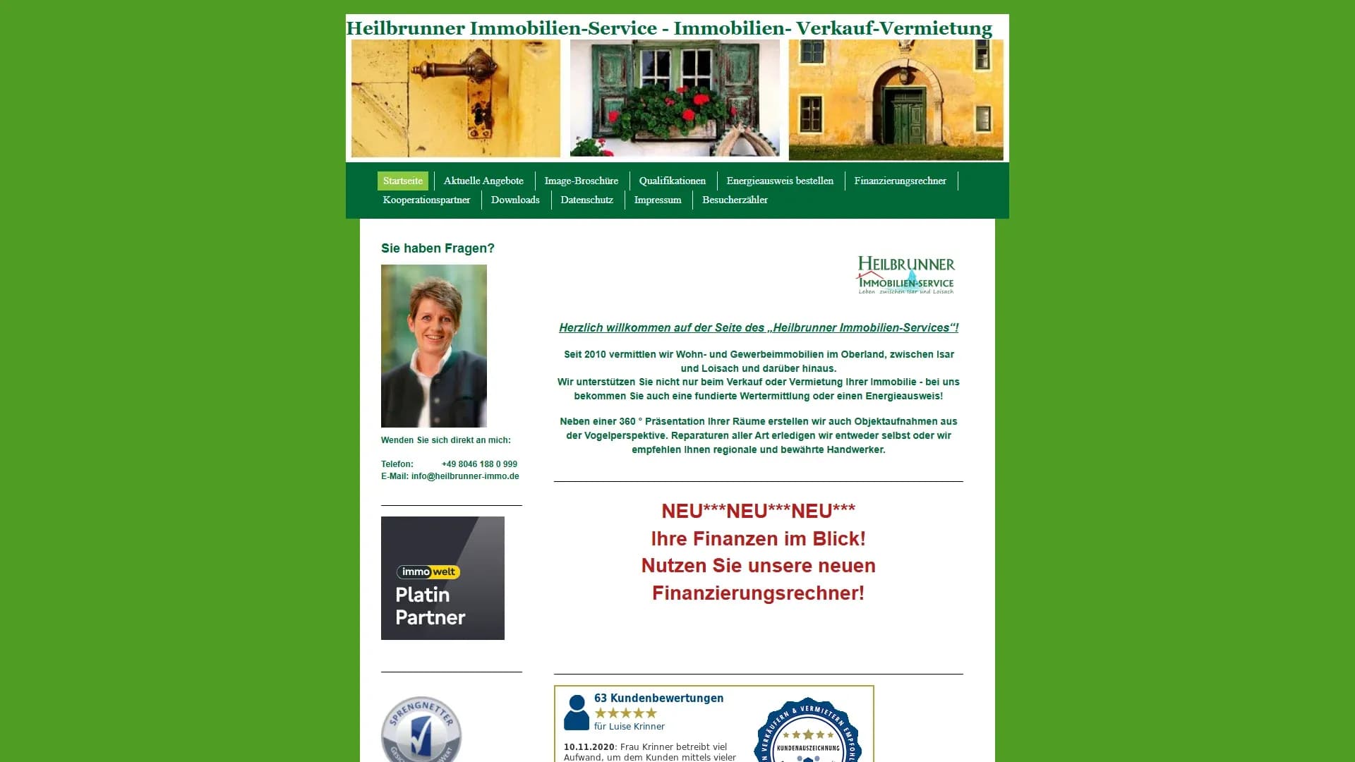 Heilbrunner Immobilien-Service — Website