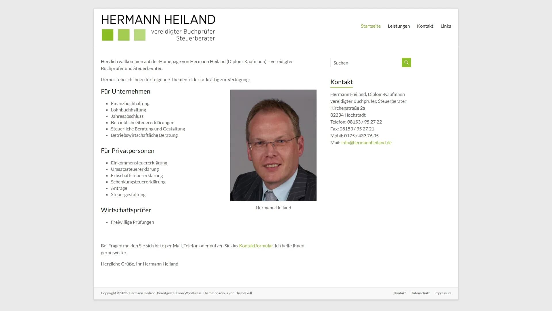 Hermann Heiland — Website