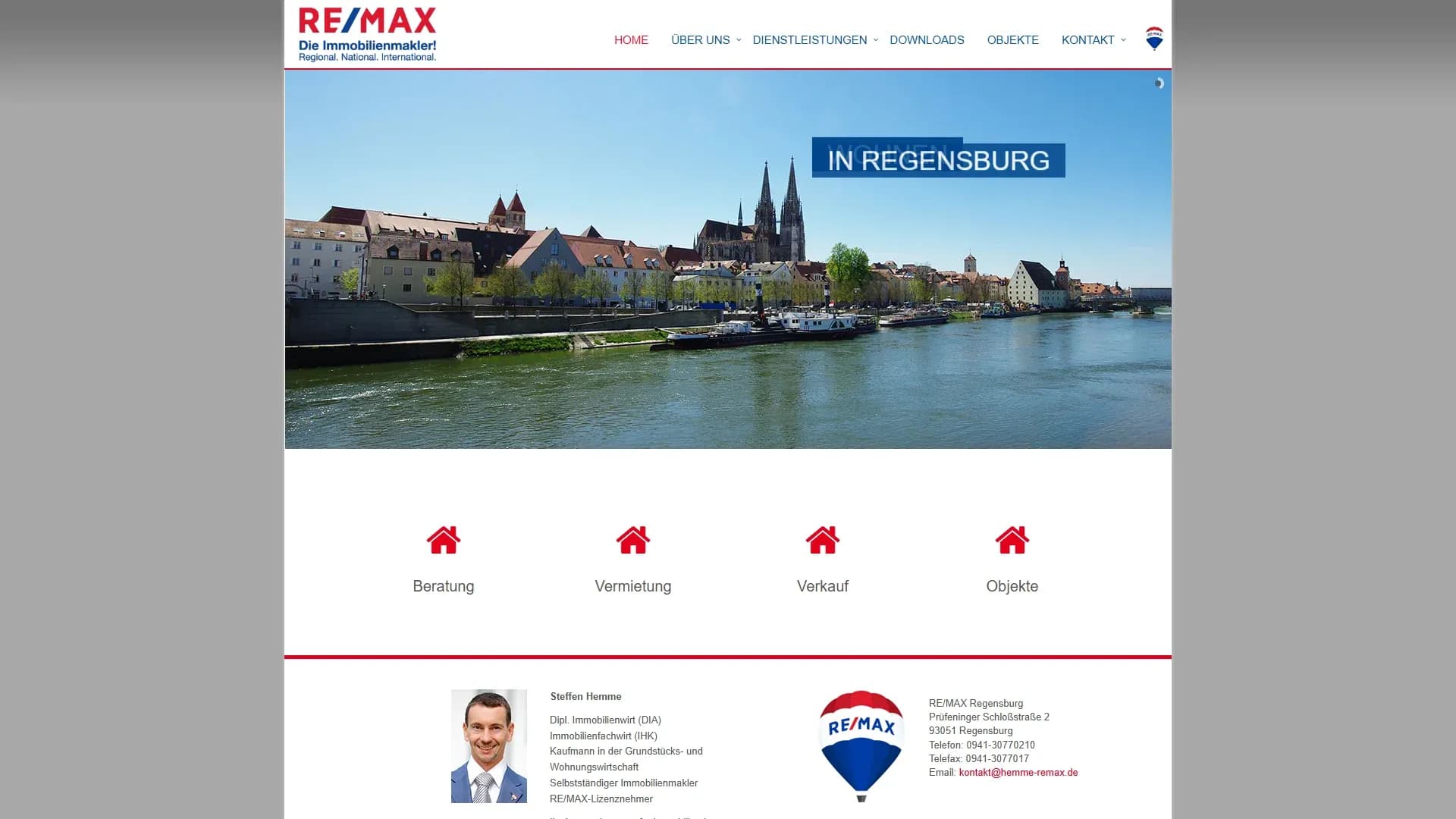 RE/MAX Regensburg — Website