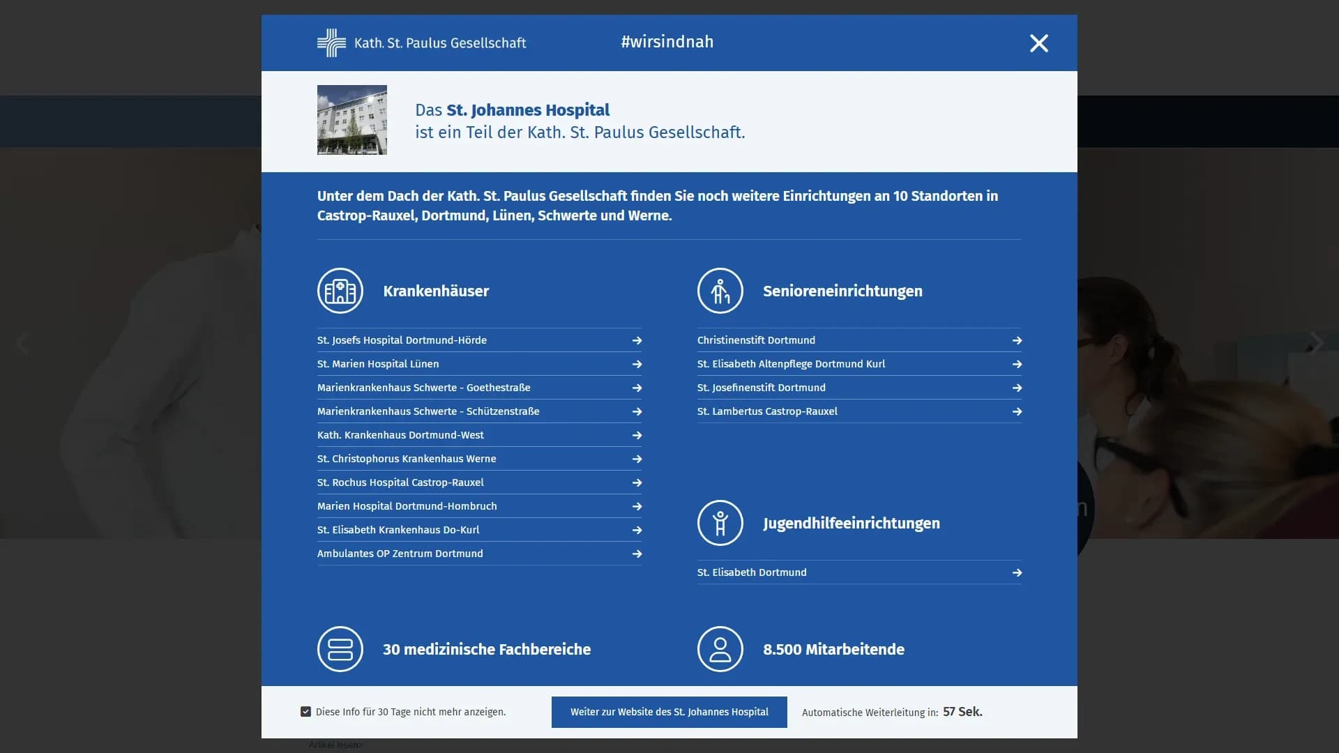 St. Johannes Hospital Dortmund — Website