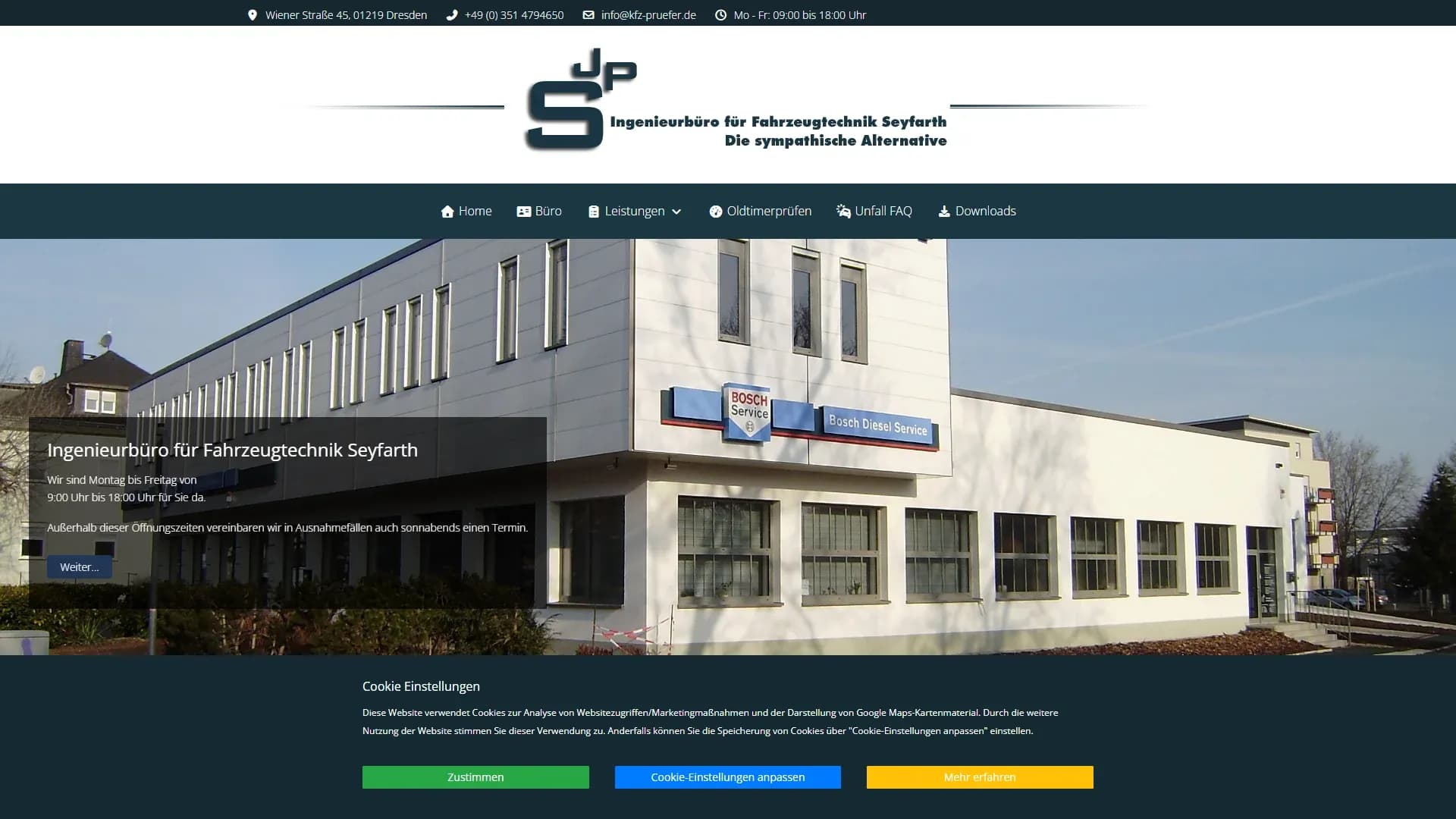 Ingenieurbüro für Fahrzeugtechnik Seyfarth - KFZ Sachverständiger Dresden — Website