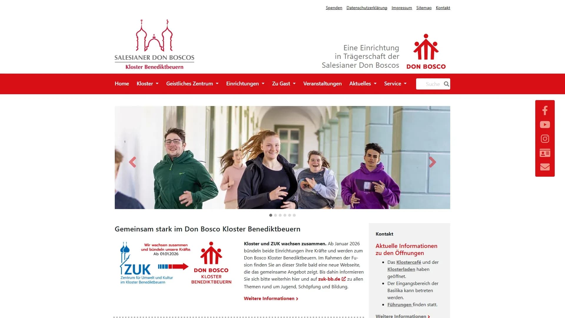Kloster Benediktbeuern — Website