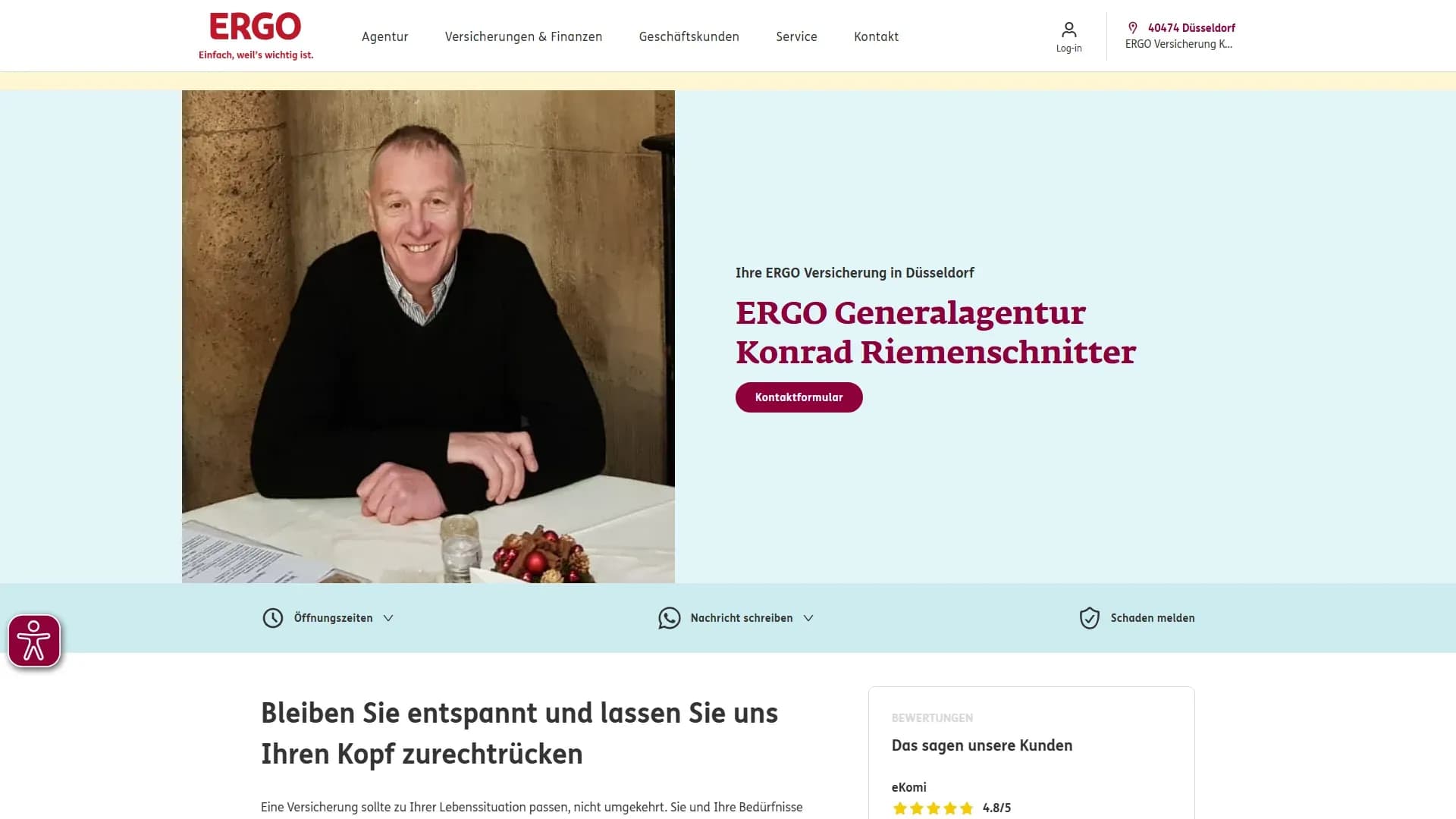 Versicherungsberatung Düsseldorf – Individuelle Lösungen für Ihre Sicherheit — Website