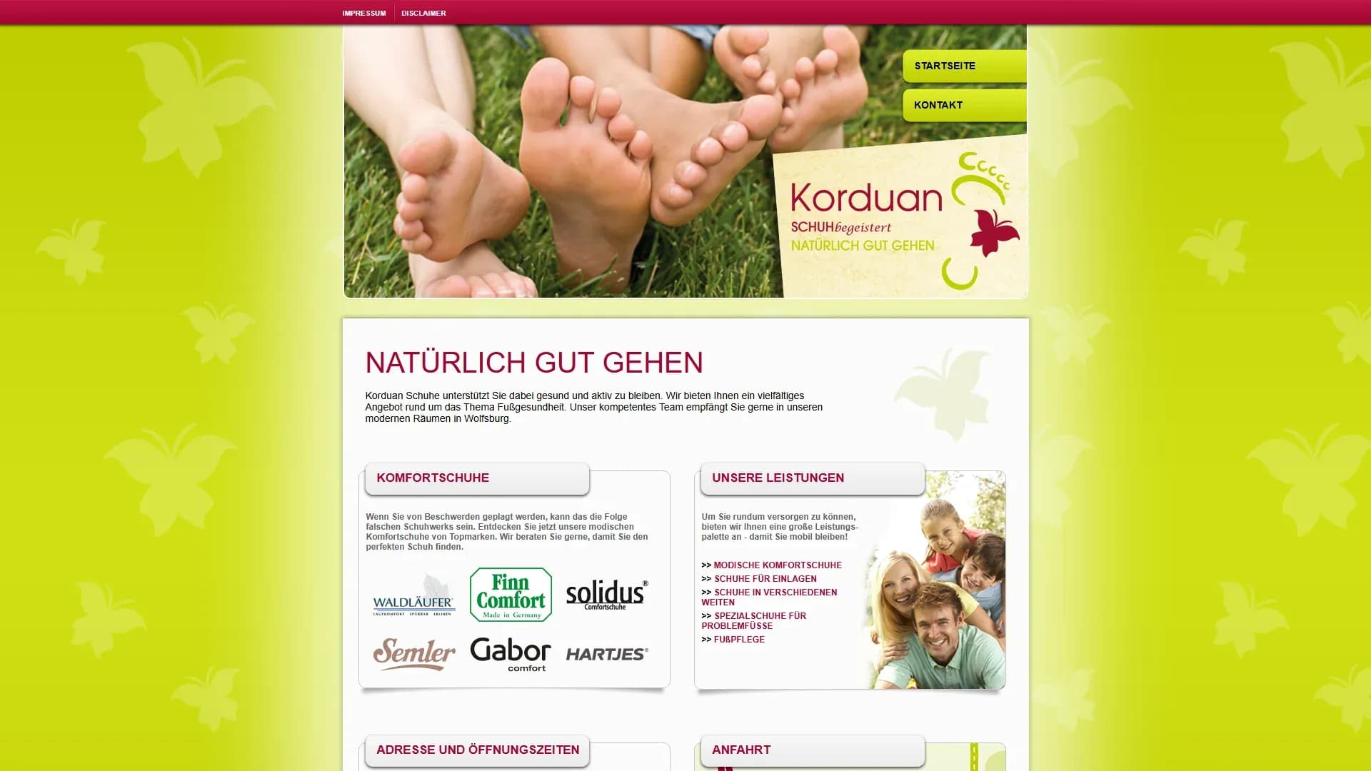 Korduan Schuhe — Website