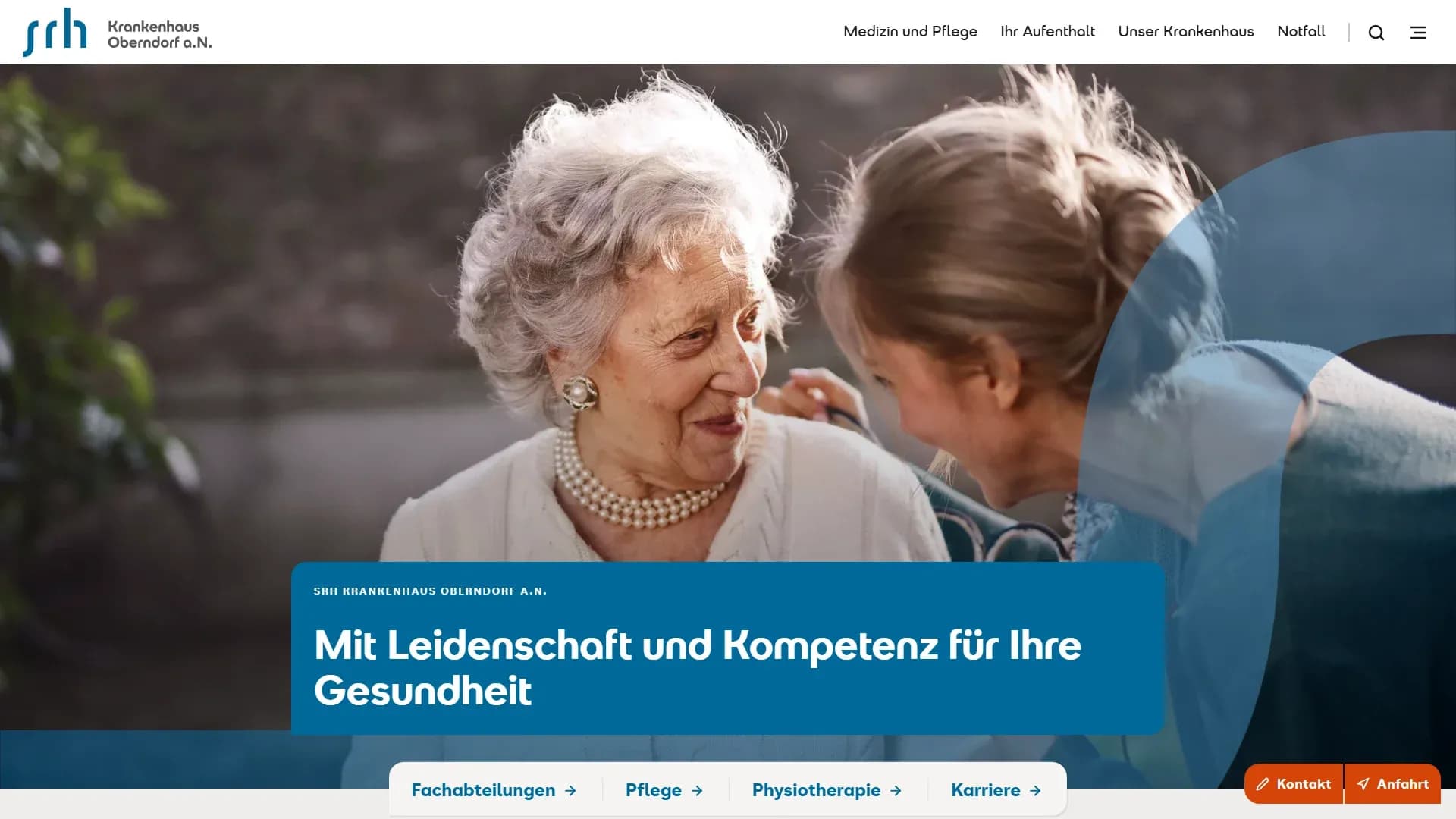 Für Ihre Gesundheit mit Kompetenz und Leidenschaft - SRH Krankenhaus Oberndorf — Website