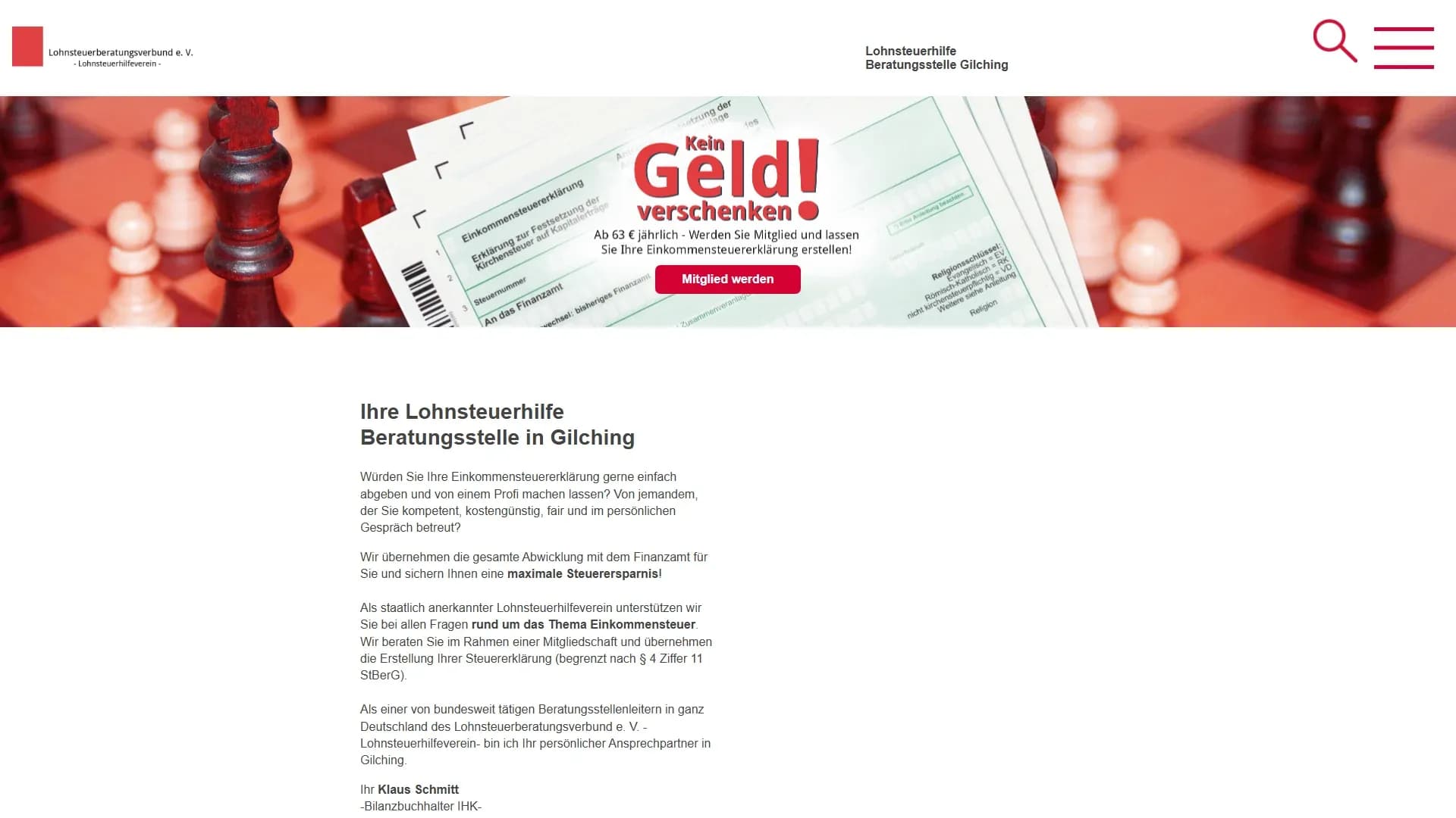 Lohnsteuerberatungsverbund e. V. -Lohnsteuerhilfeverein- Beratungsstelle — Website