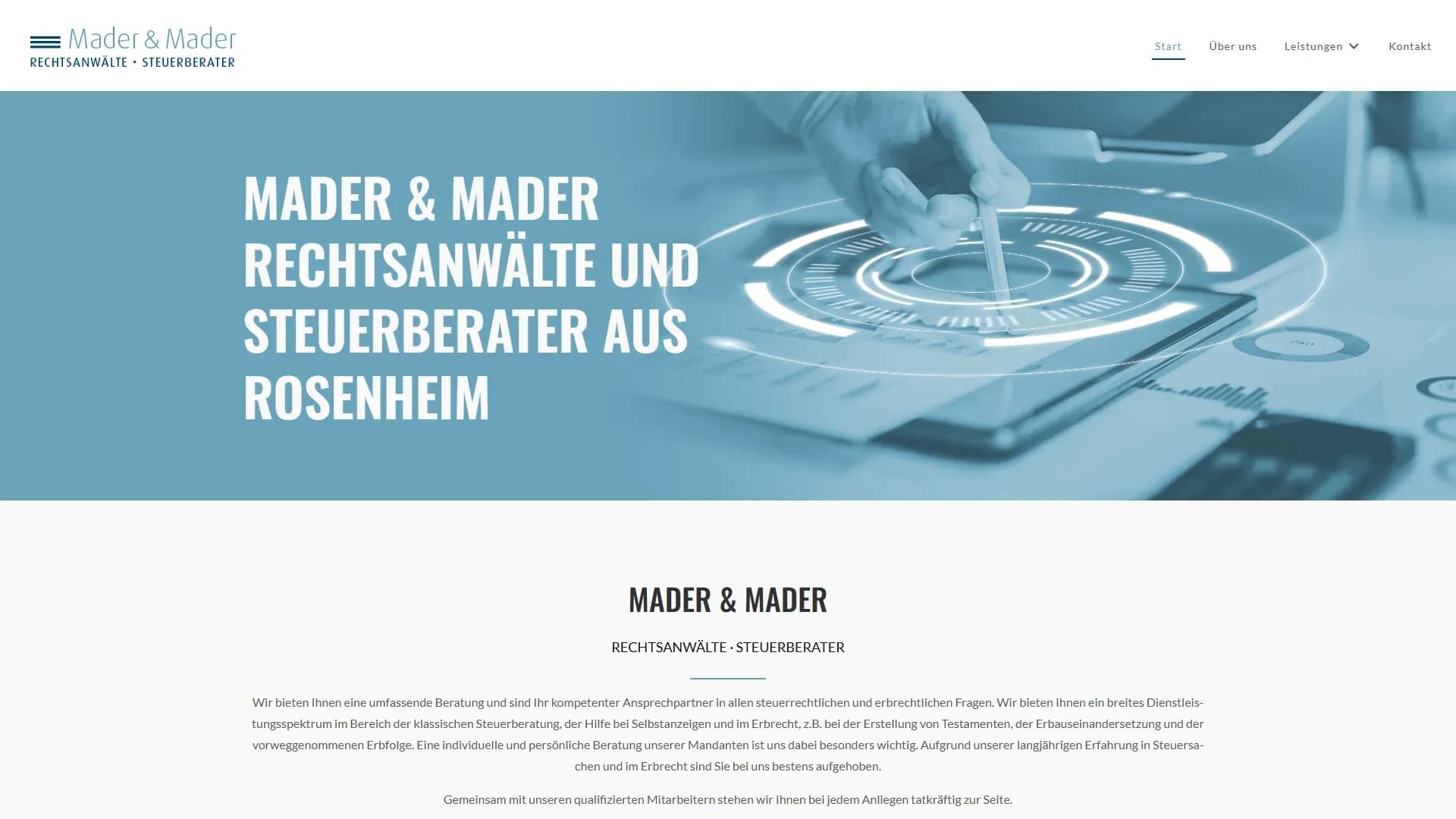 Mader & Mader — Website