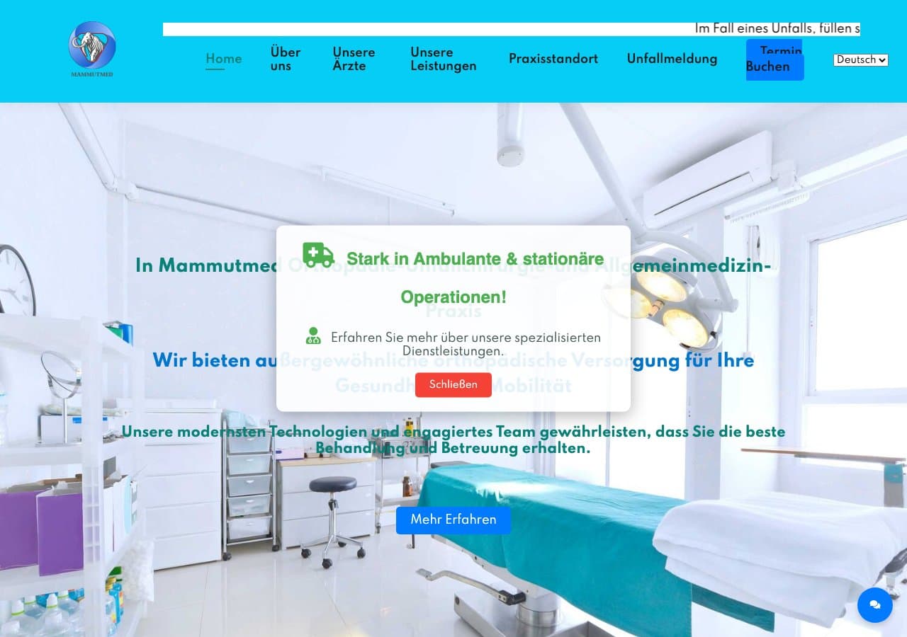 Mammutmed Orthopädie Unfallchirurgie und Allgemeinmedizin Praxis