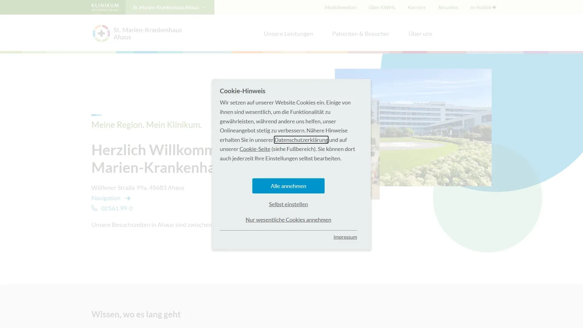 St. Marien-Krankenhaus Ahaus — Website