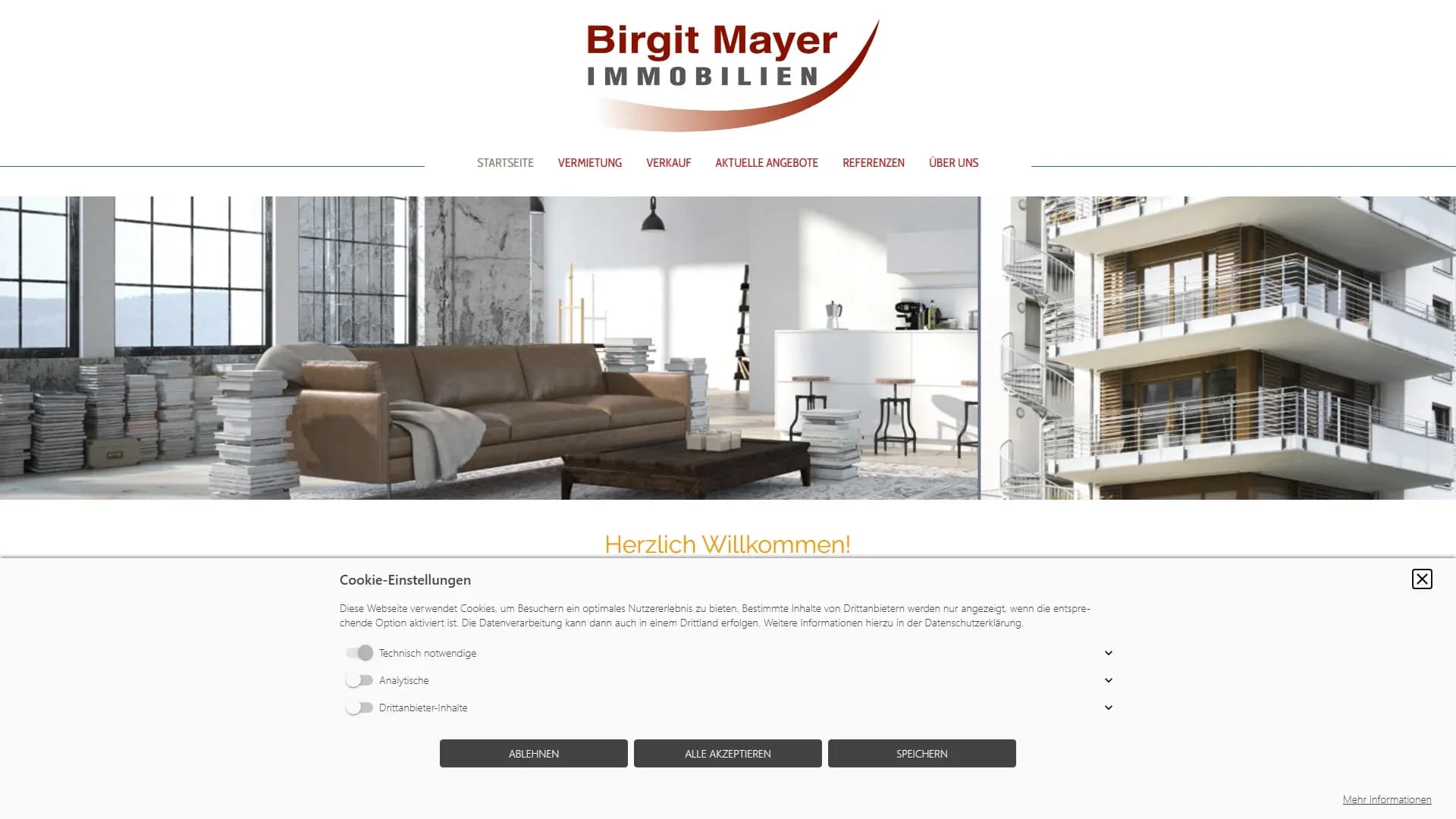 Birgit Mayer Immobilien — Website
