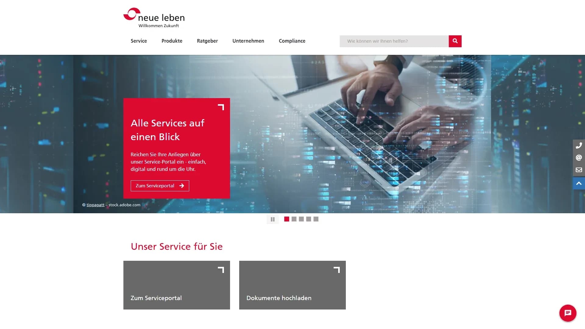 neue leben — Website