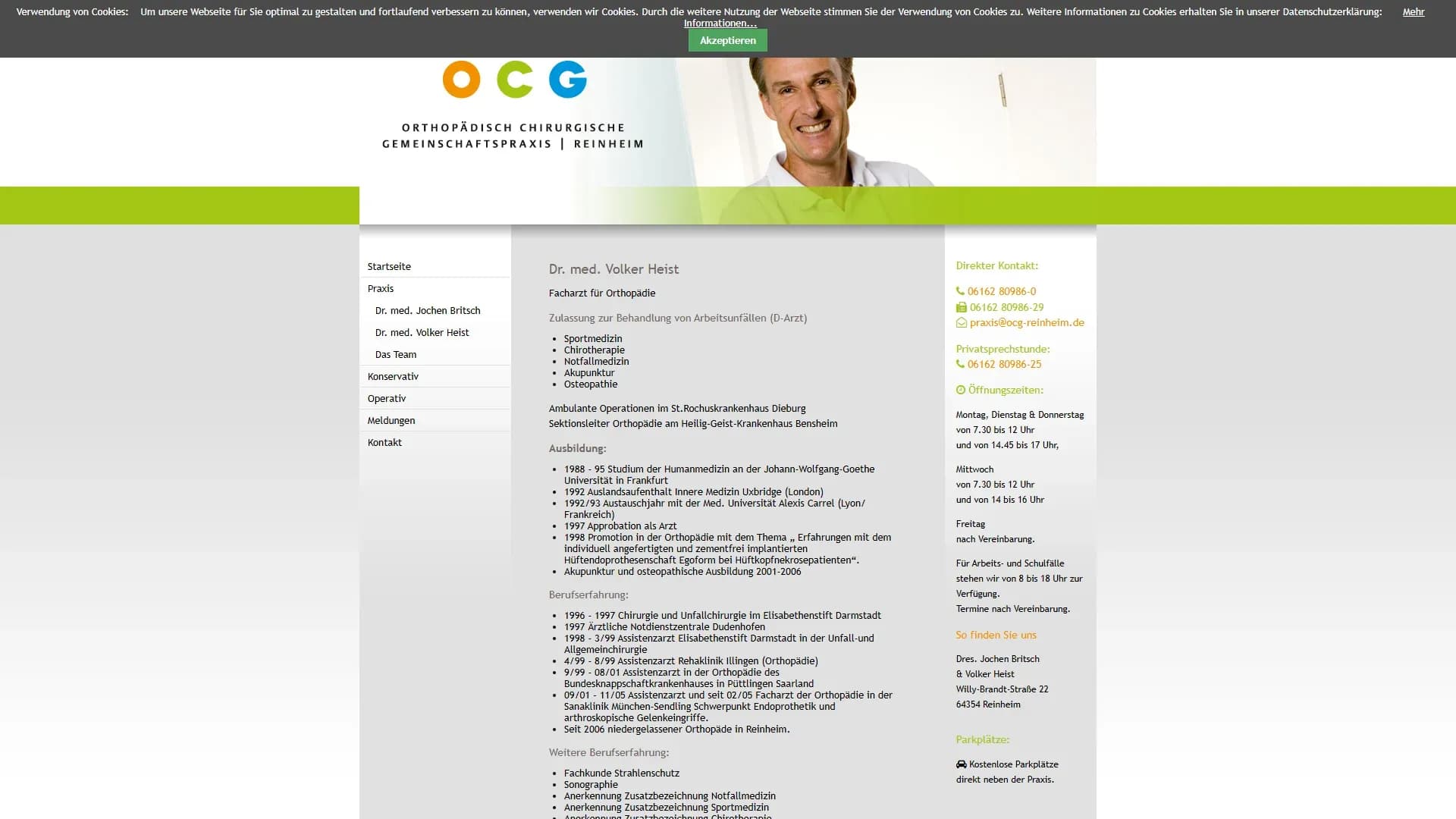 Orthopädische Praxis Dr. Müller — Website