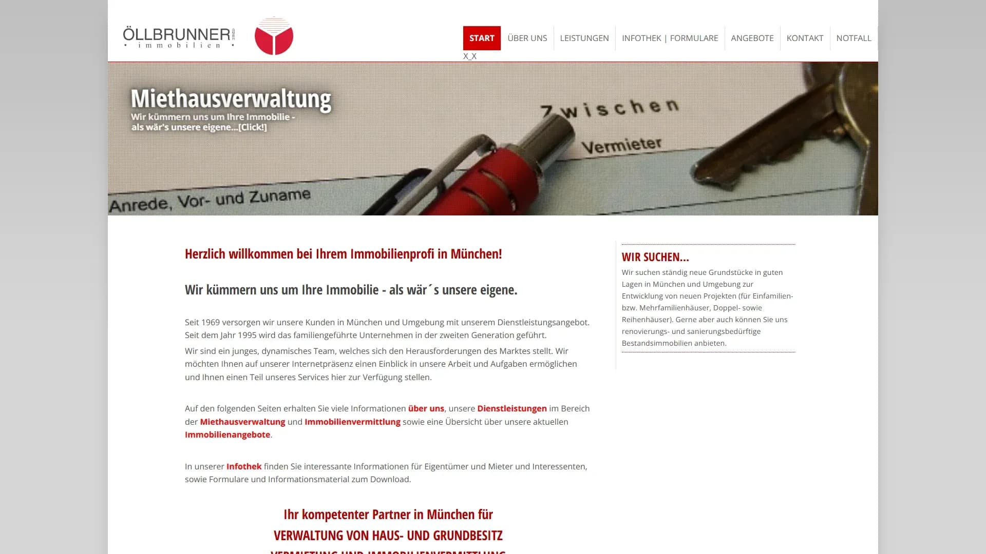 Öllbrunner Immobilien — Website